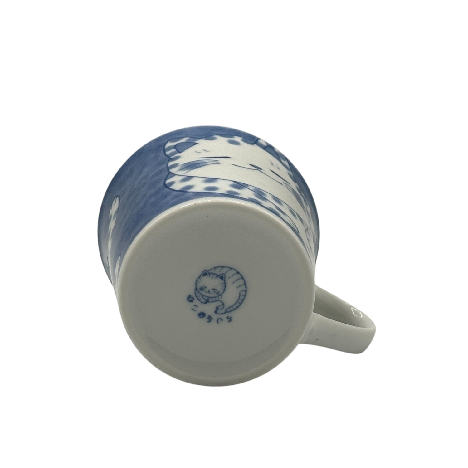 Neko Chigura Blue Cat Mug - Japanese Tea Mug