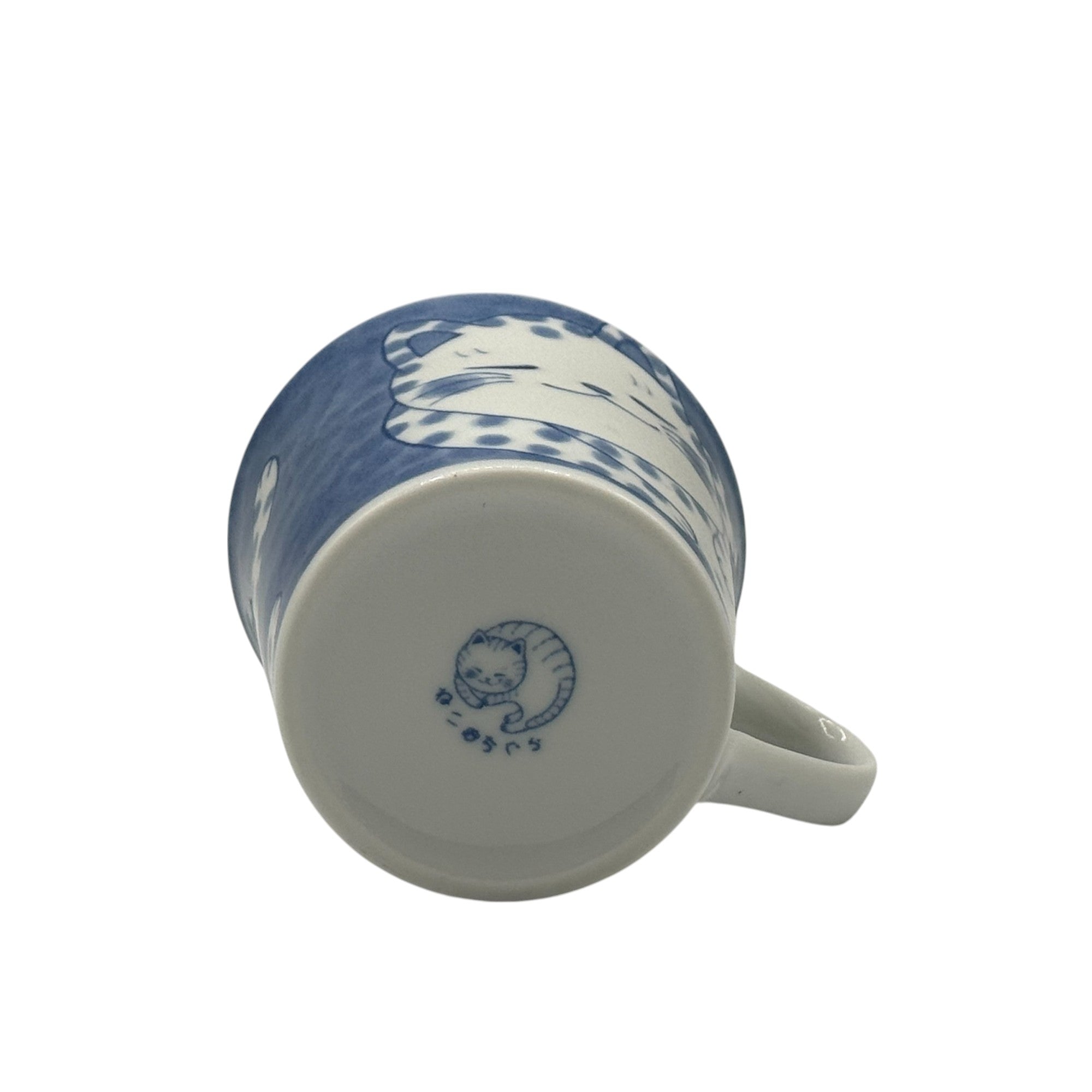 Neko Chigura Blue Cat Mug - Japanese Tea Mug
