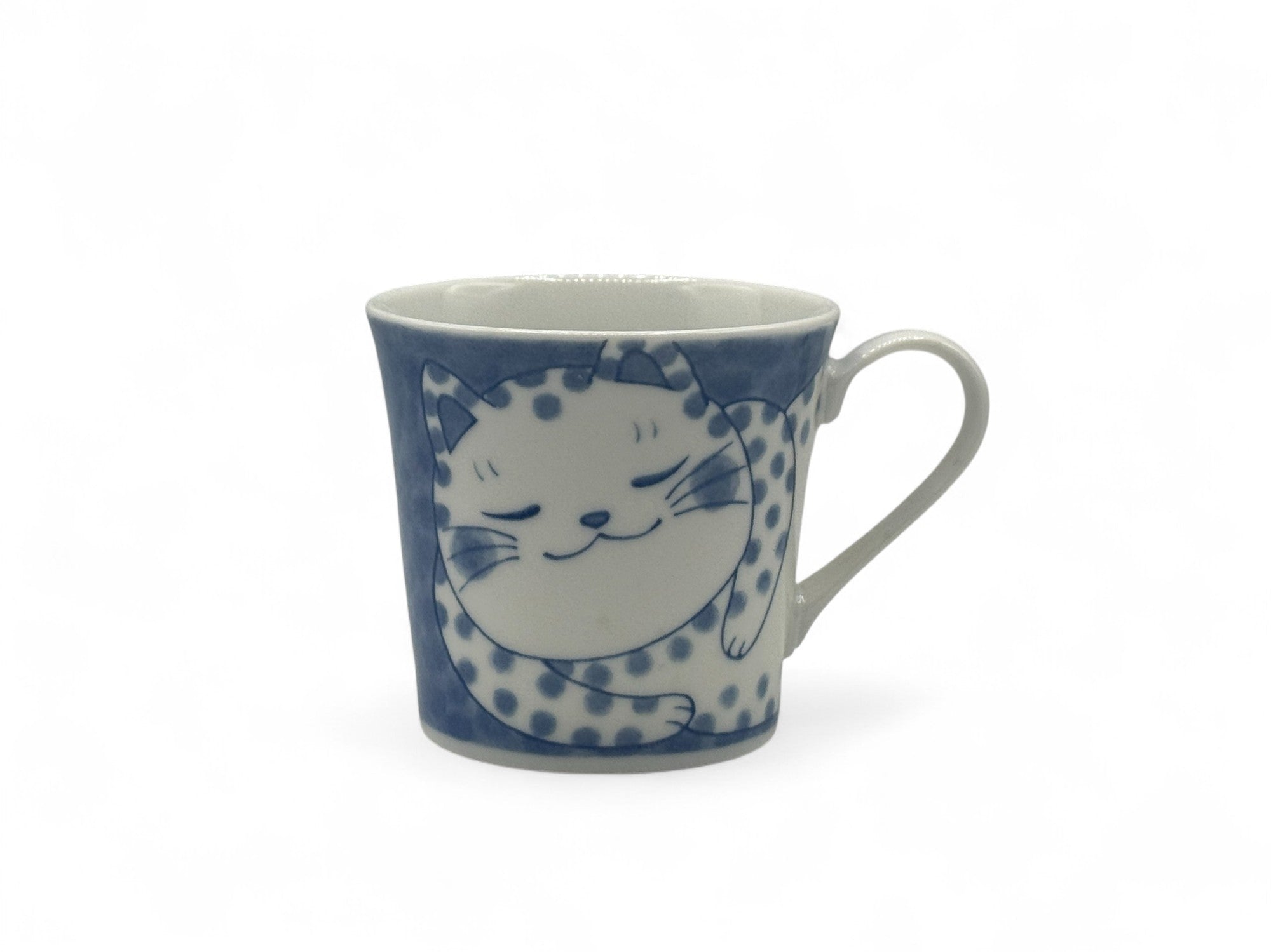 Neko Chigura Blue Cat Mug - Japanese Tea Mug