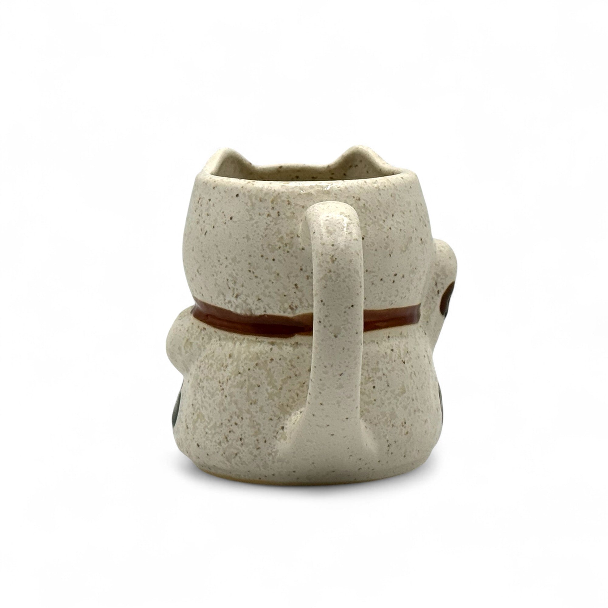 Maneki Neko White Cat Mino-yaki Mug - Japanese Tea Mug