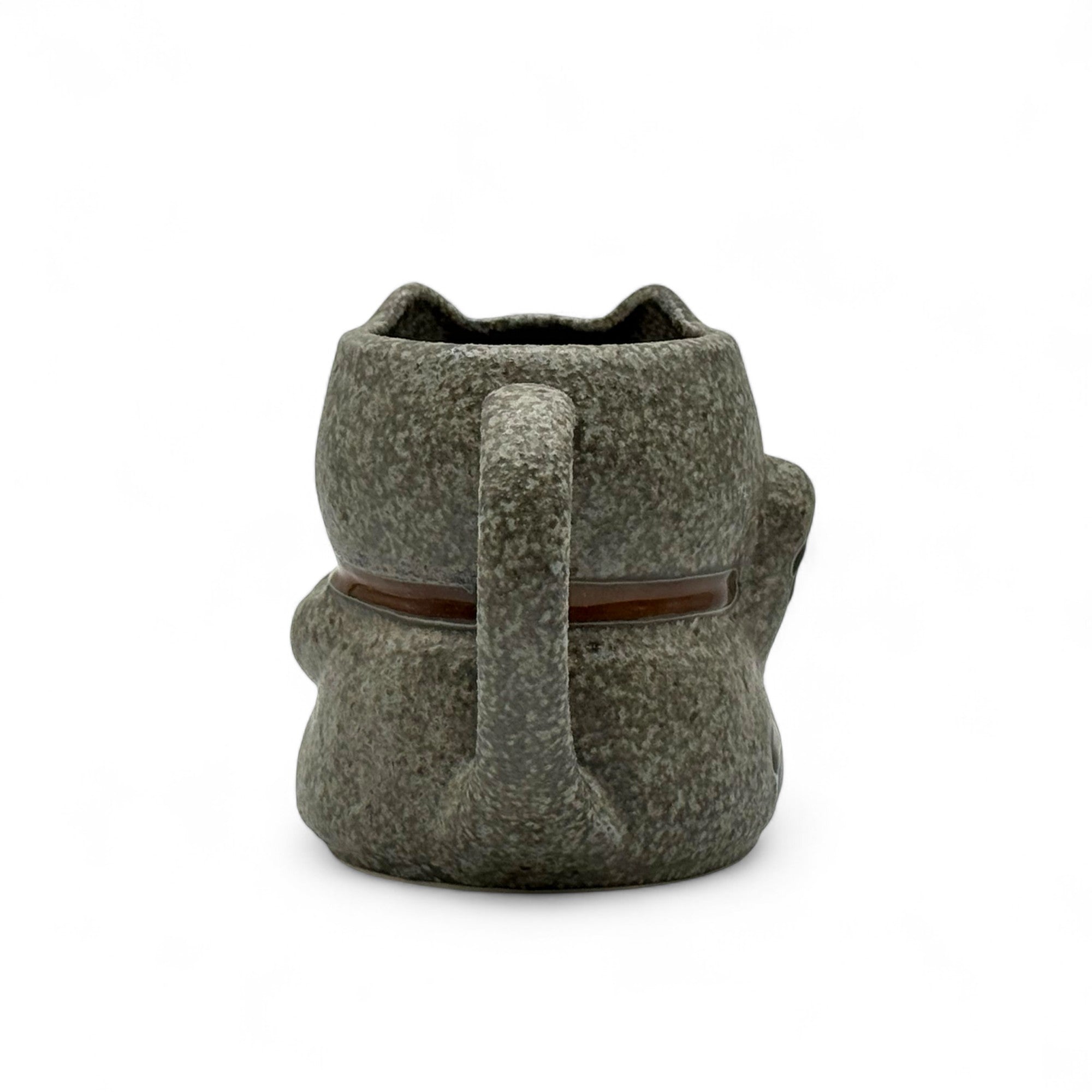 Maneki Neko Gray Cat Mino-yaki Mug - Japanese Tea Mug