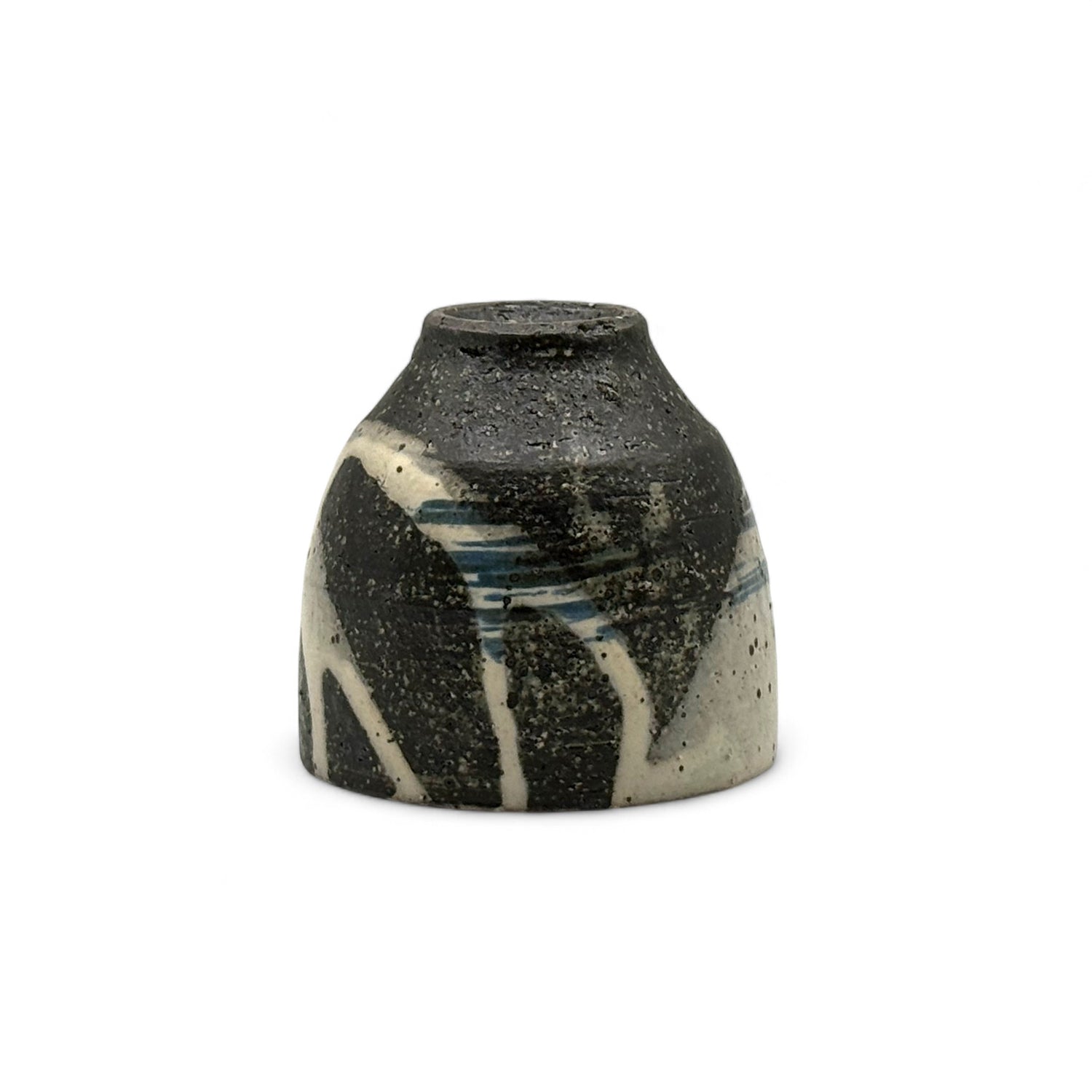 Shio Tide Gray Shigaraki-yaki Yunomi - Japanese Teacup