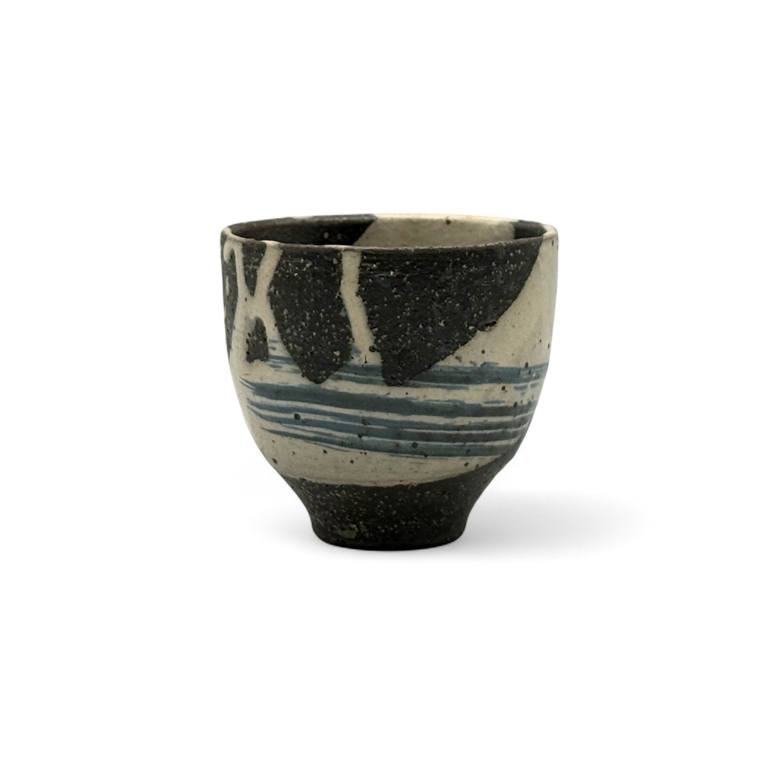 Shio Tide Gray Shigaraki-yaki Yunomi - Japanese Teacup