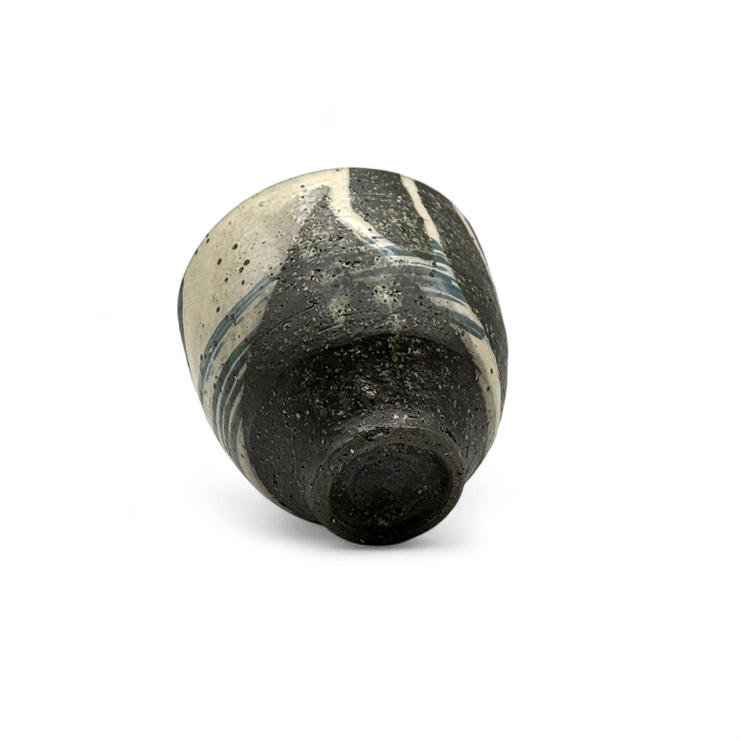 Shio Tide Gray Shigaraki-yaki Yunomi - Japanese Teacup