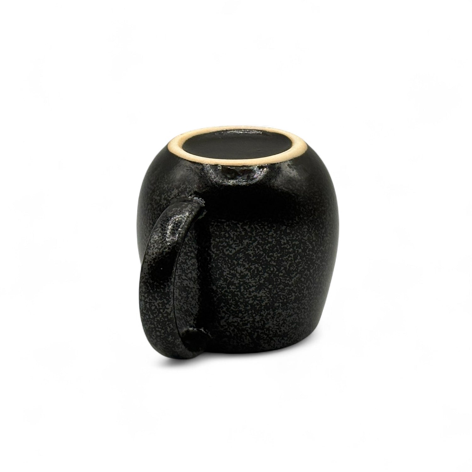Daruma Cat Black Neko Cat Yunomi - Japanese Teacup