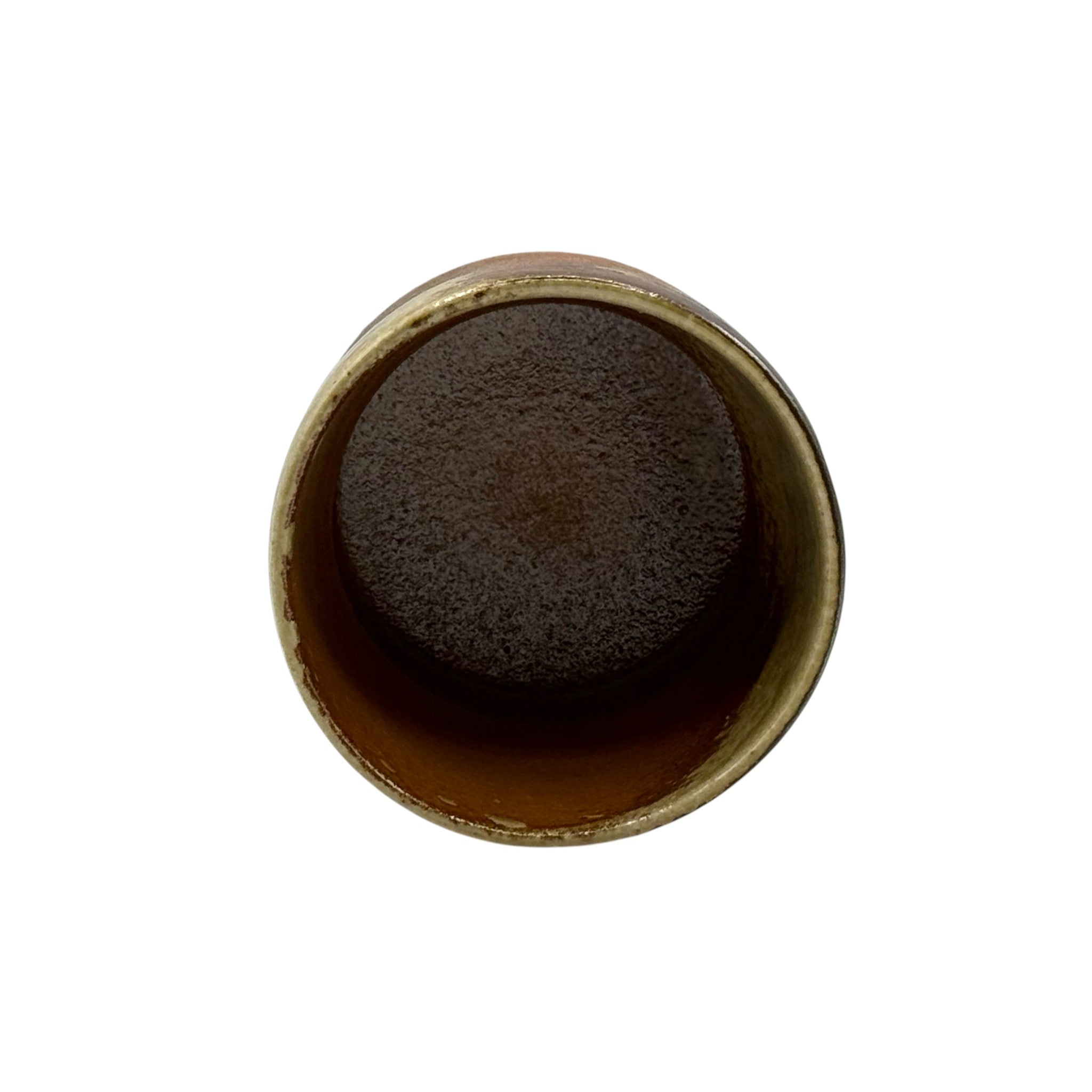 Ko Shigaraki Kiritate Brown Shigaraki-yaki Yunomi - Japanese Teacup