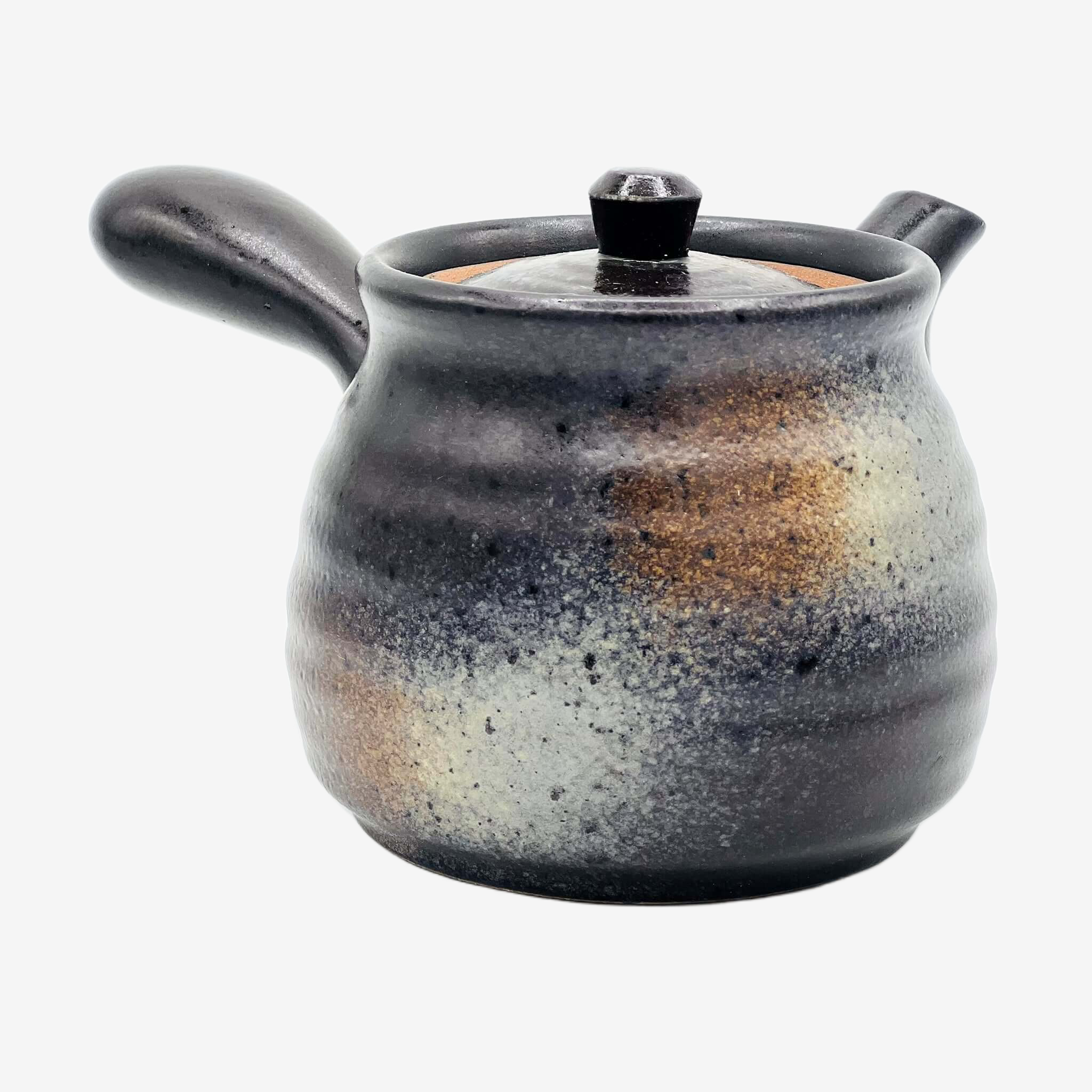 Kuro Bizen Black Kyusu - Japanese Teapot Teaware Inoue Tea