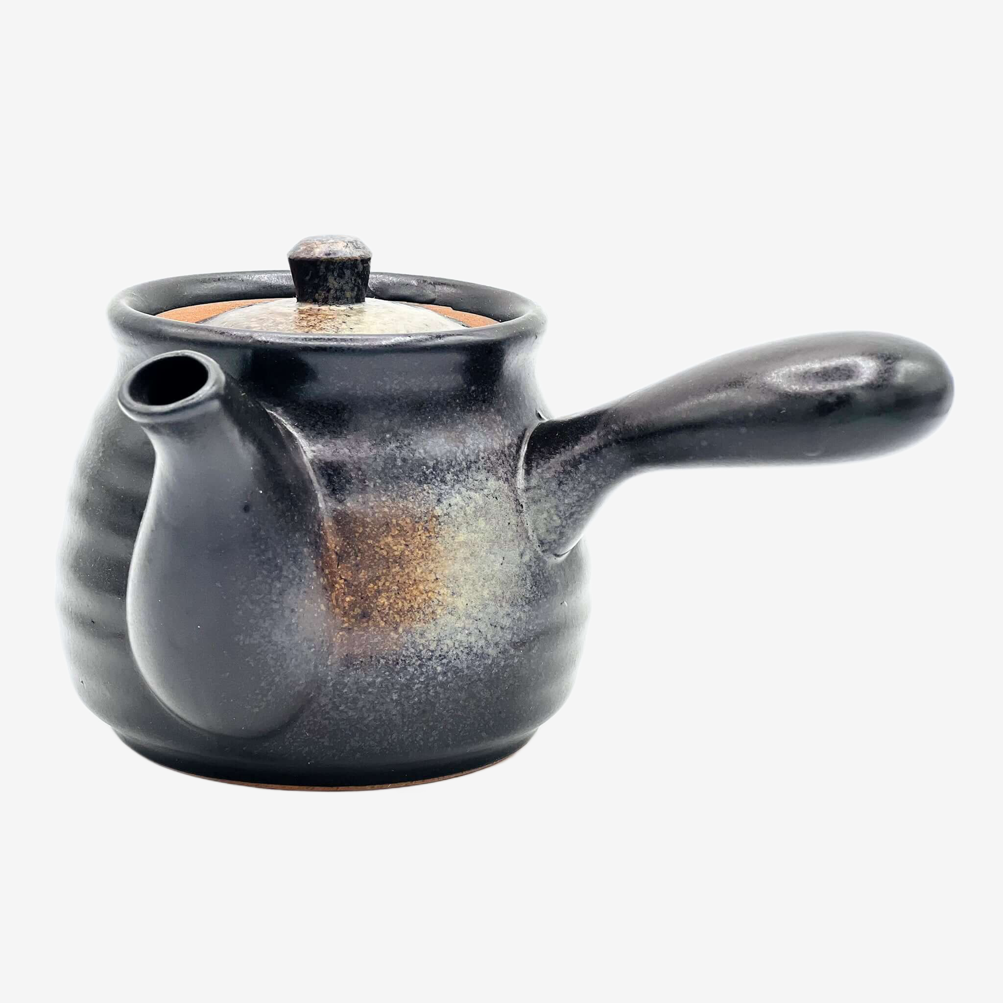 Kuro Bizen Black Kyusu - Japanese Teapot Teaware Inoue Tea