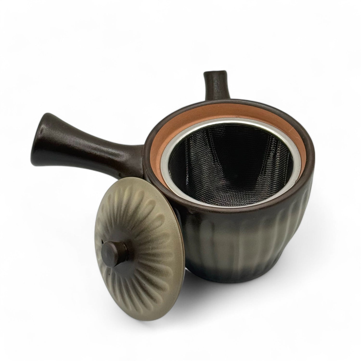 Kinsai Ibushi Brown Tokoname-yaki Kyusu - Japanese Teapot