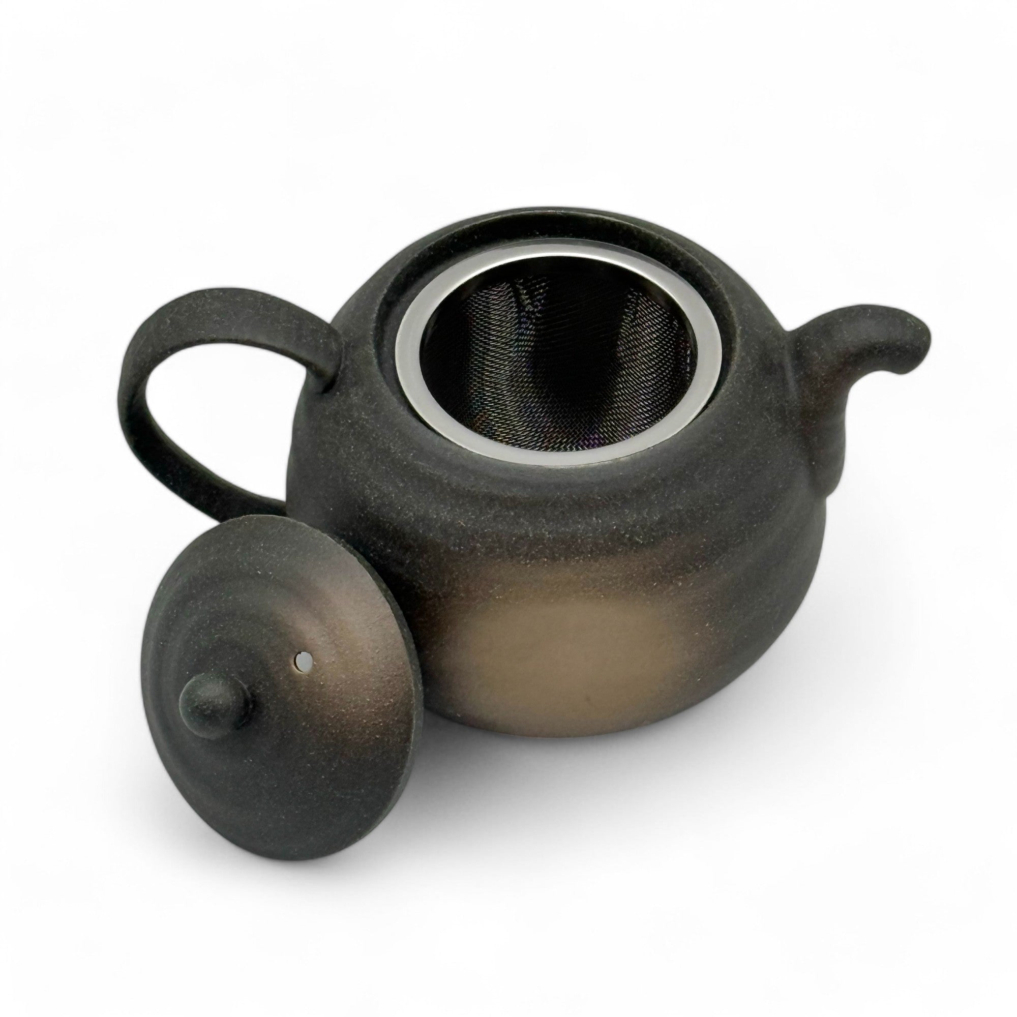 Iga Fukimaru Black Bizen-yaki Kyusu - Japanese Mini Teapot
