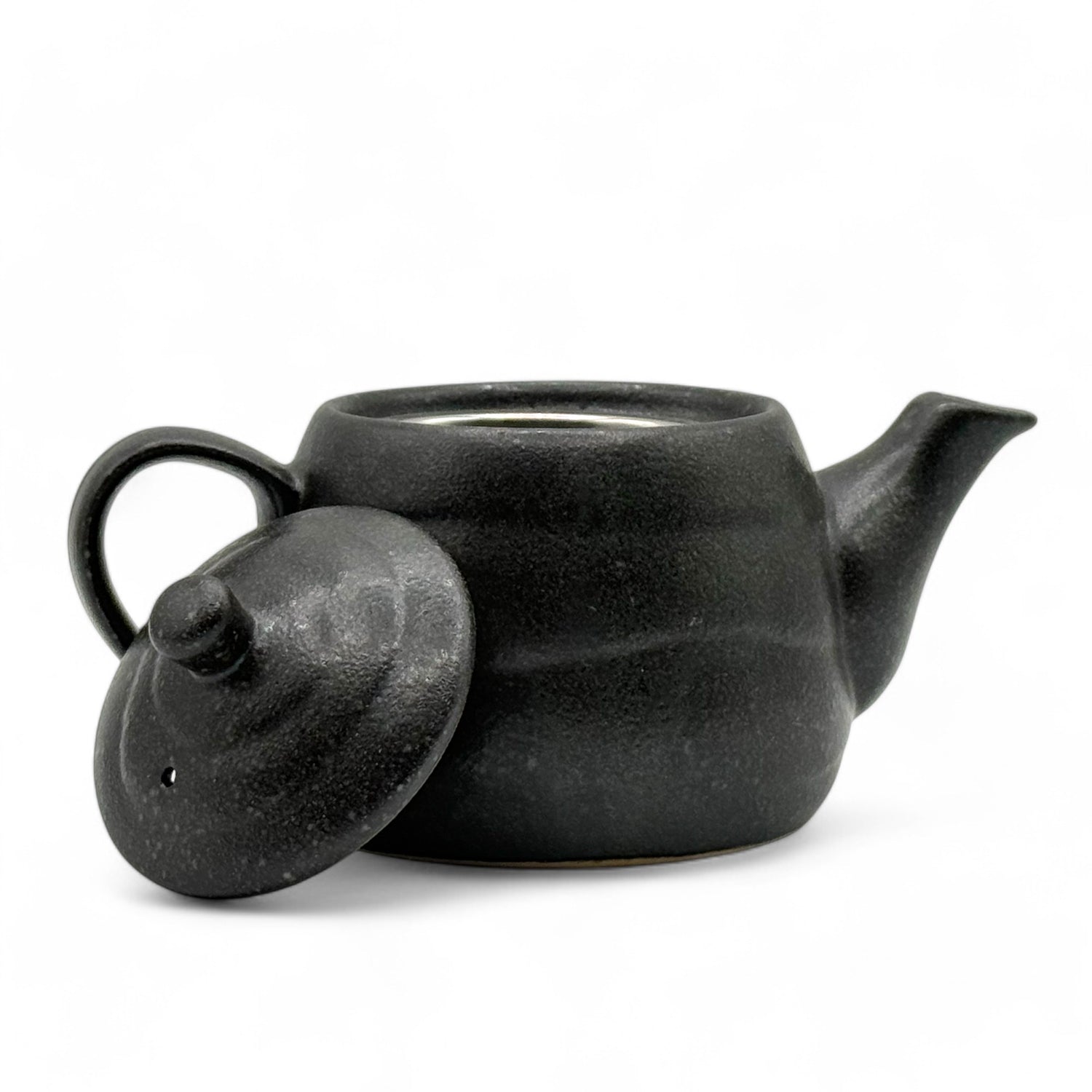 Kuro Kessho Black Tokoname-yaki Kyusu - Japanese Teapot