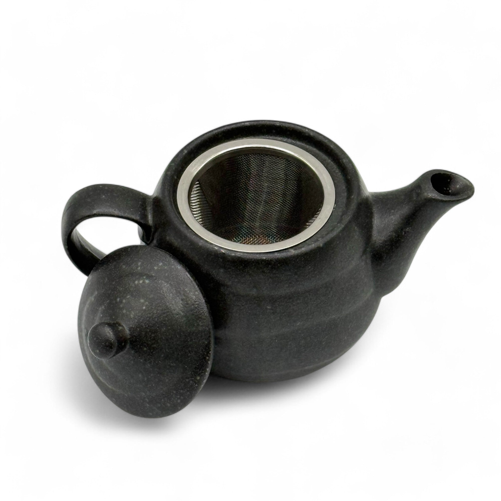 Kuro Kessho Black Tokoname-yaki Kyusu - Japanese Teapot
