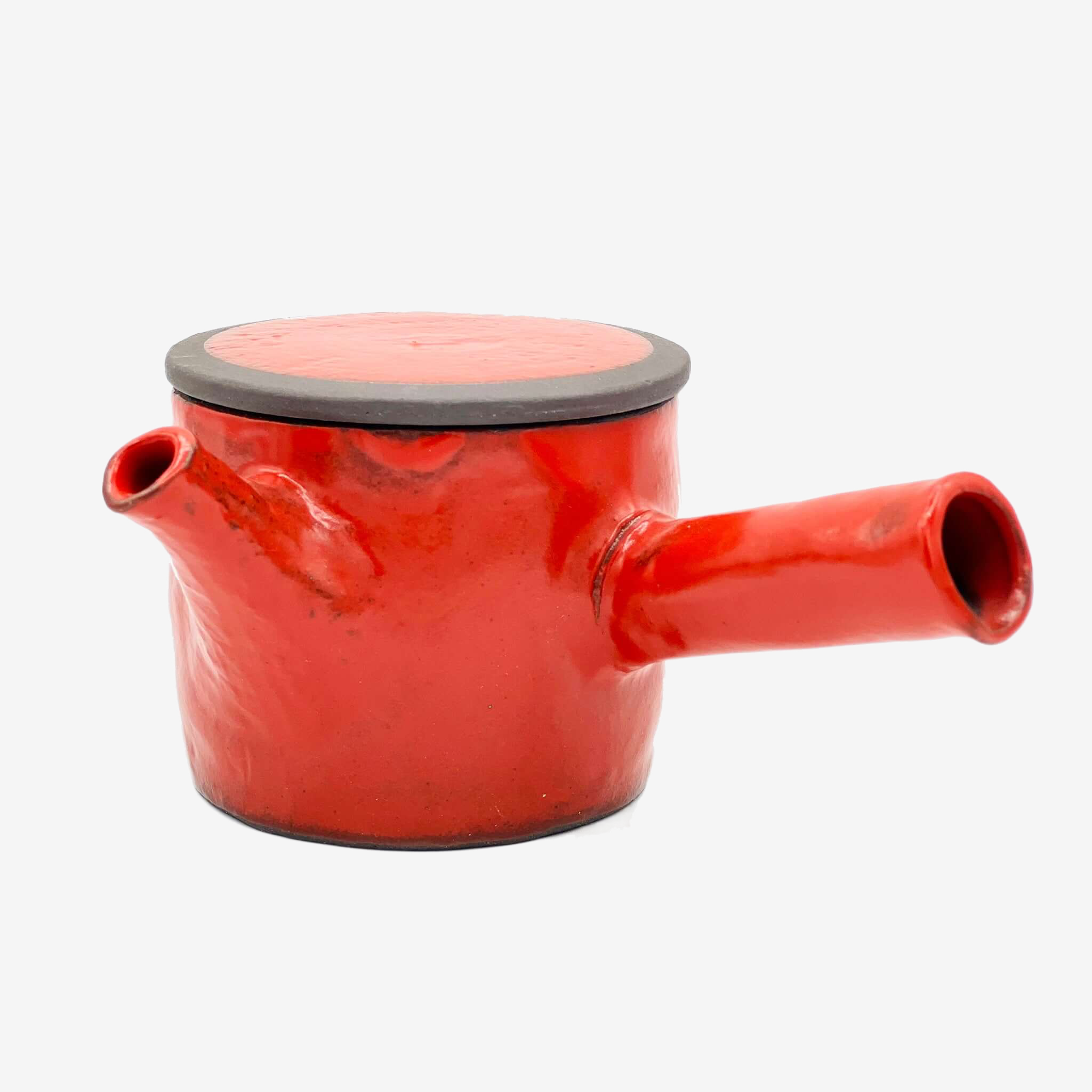 Isshin Clay Red Kyusu - Japanese Teapot Teaware Inoue Tea