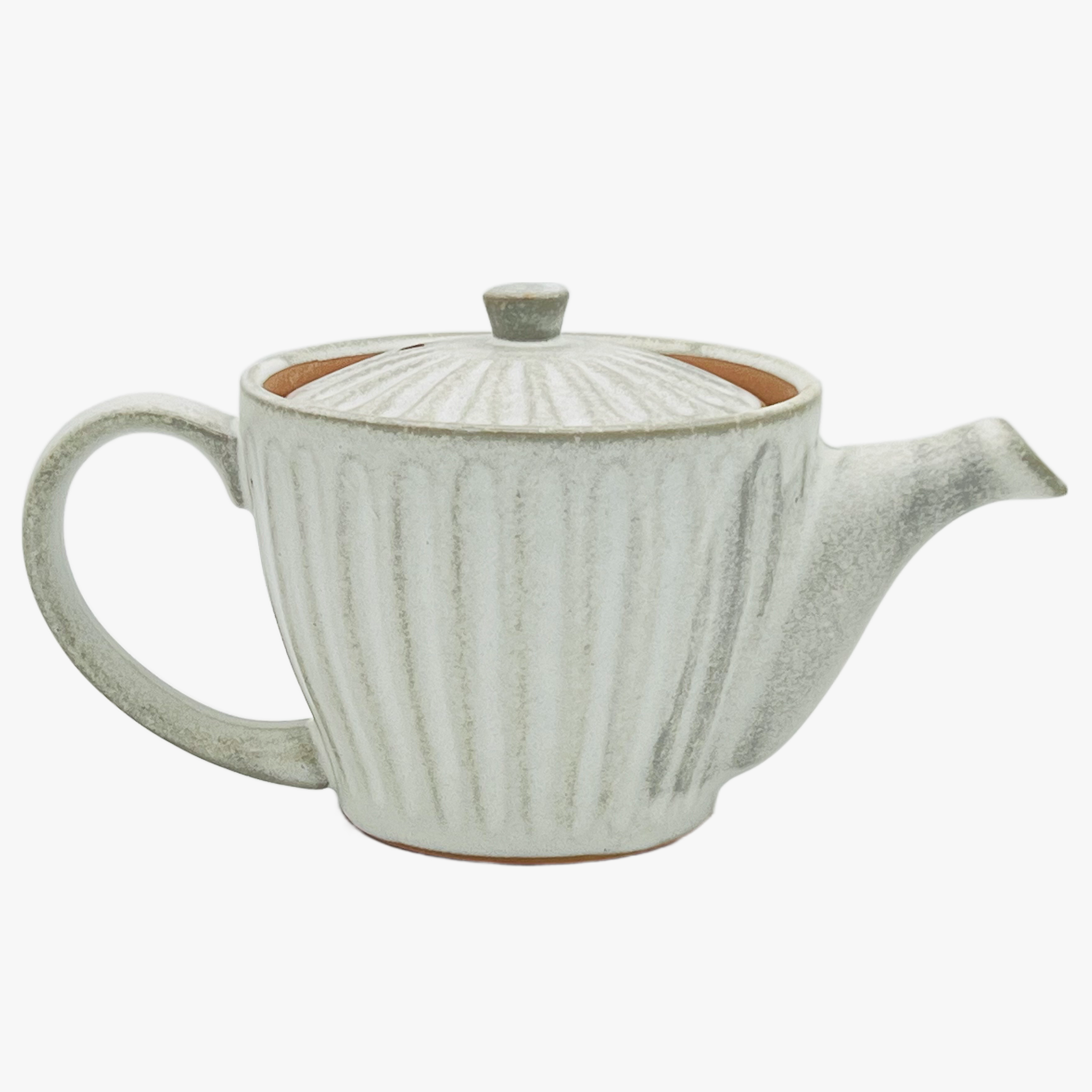 Kiku White Kyusu - Japanese Teapot Teaware Inoue Tea