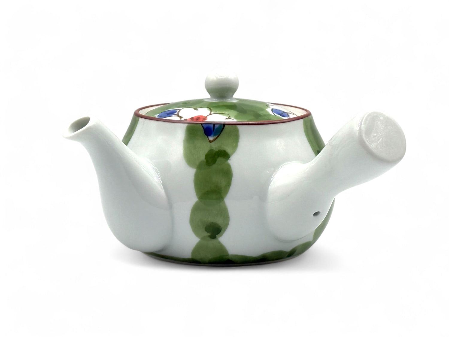 Imari Hana Green Arita-yaki Kyusu - Japanese Teapot