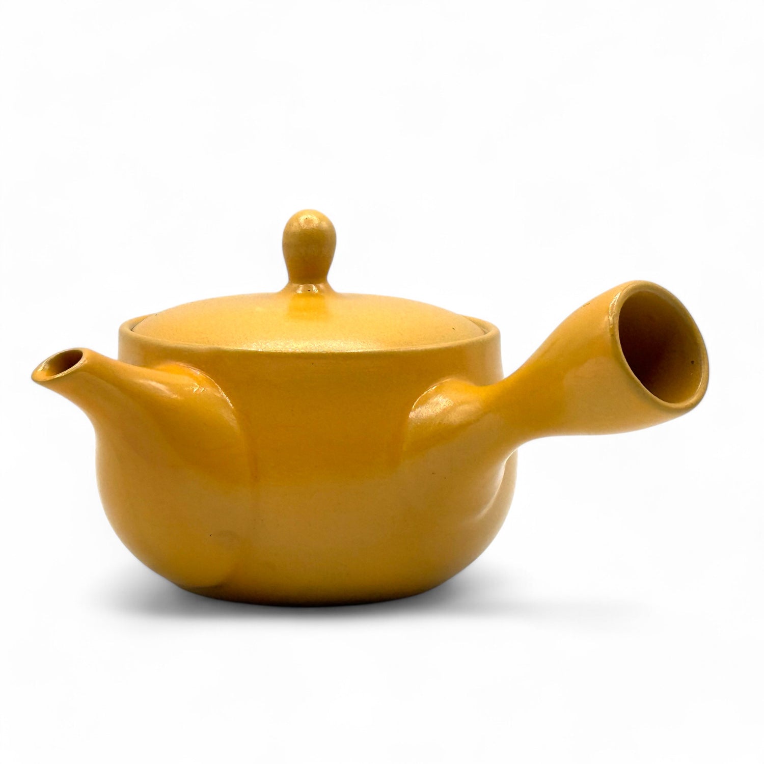 Mitsubachi Hana Yellow Tokoname-yaki Kyusu - Japanese Teapot