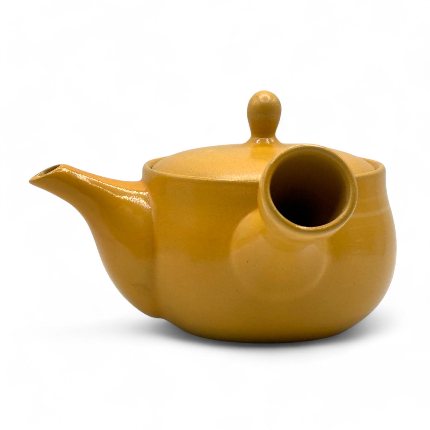 Mitsubachi Hana Yellow Tokoname-yaki Kyusu - Japanese Teapot
