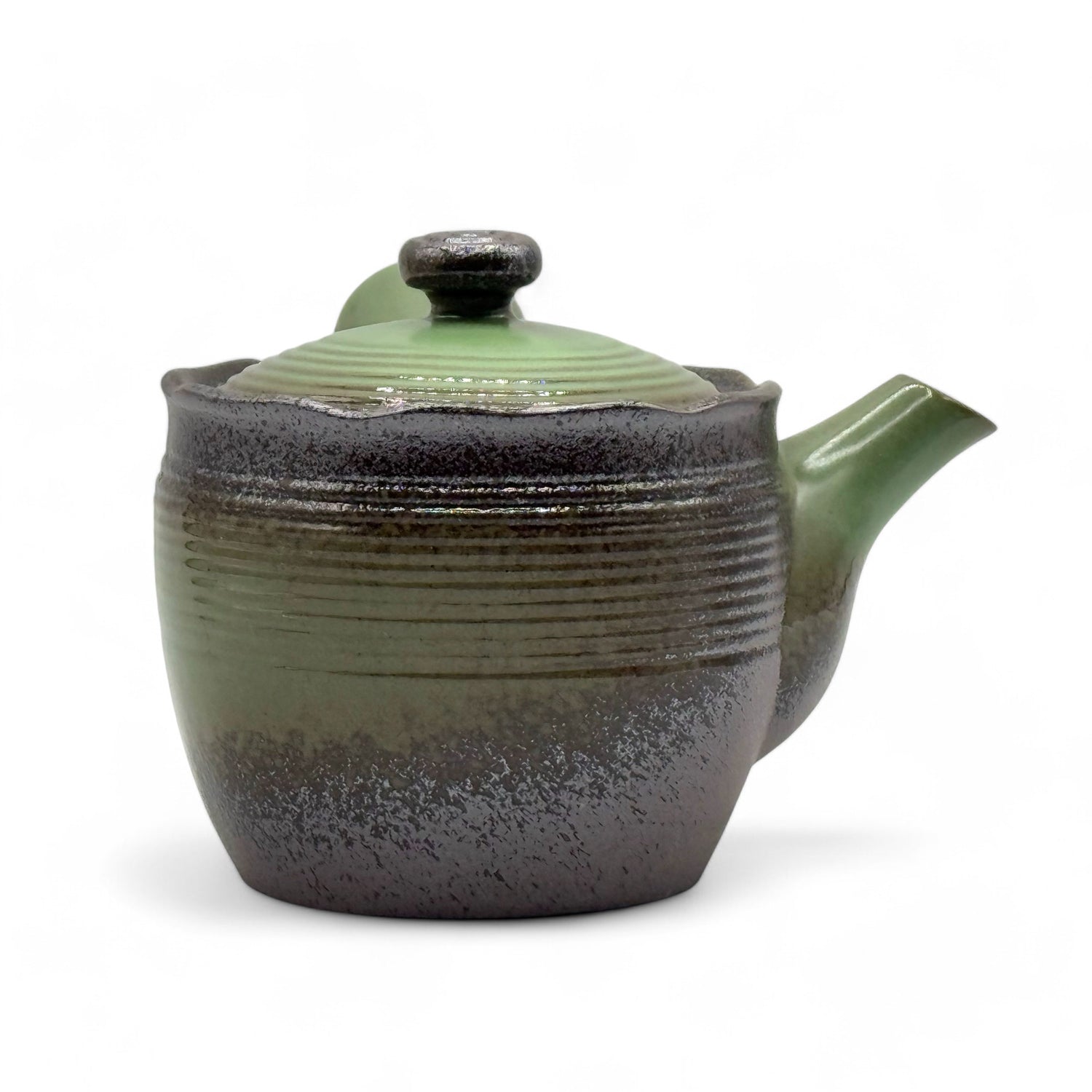 Tochi Green Banko-yaki Kyusu - Japanese Teapot