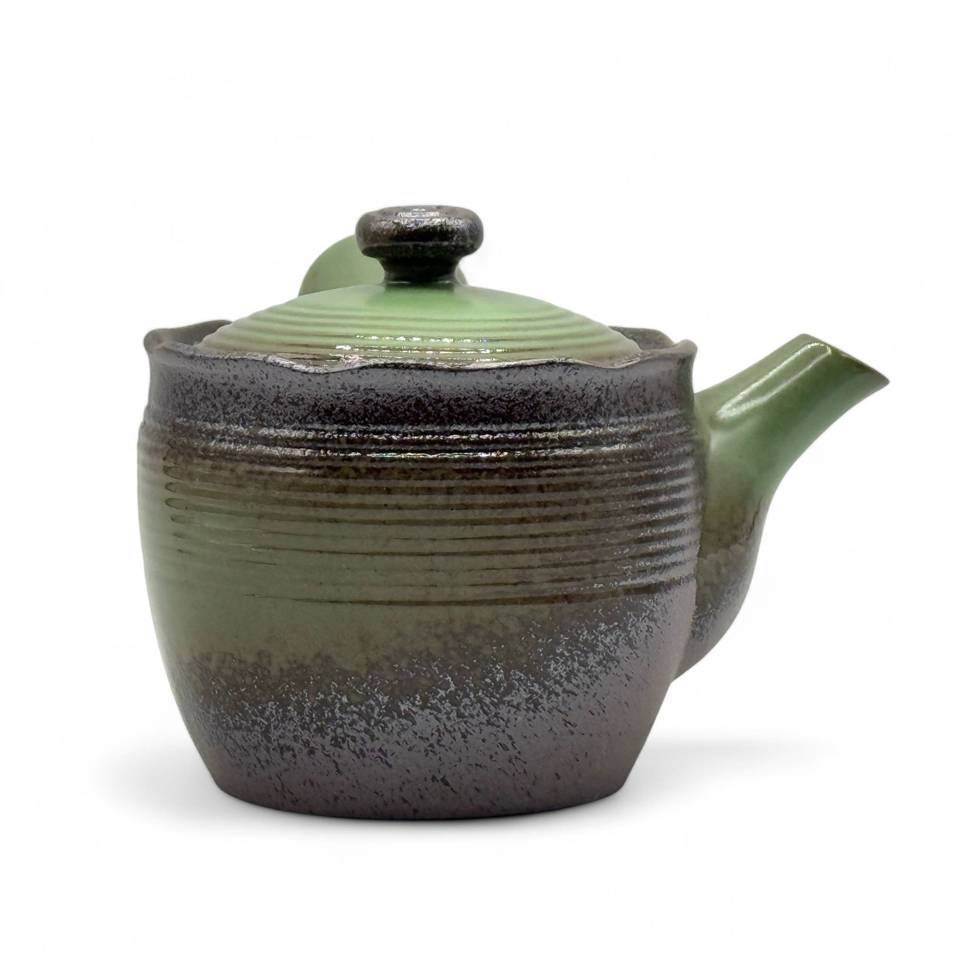 Tochi Green Banko-yaki Kyusu - Japanese Teapot