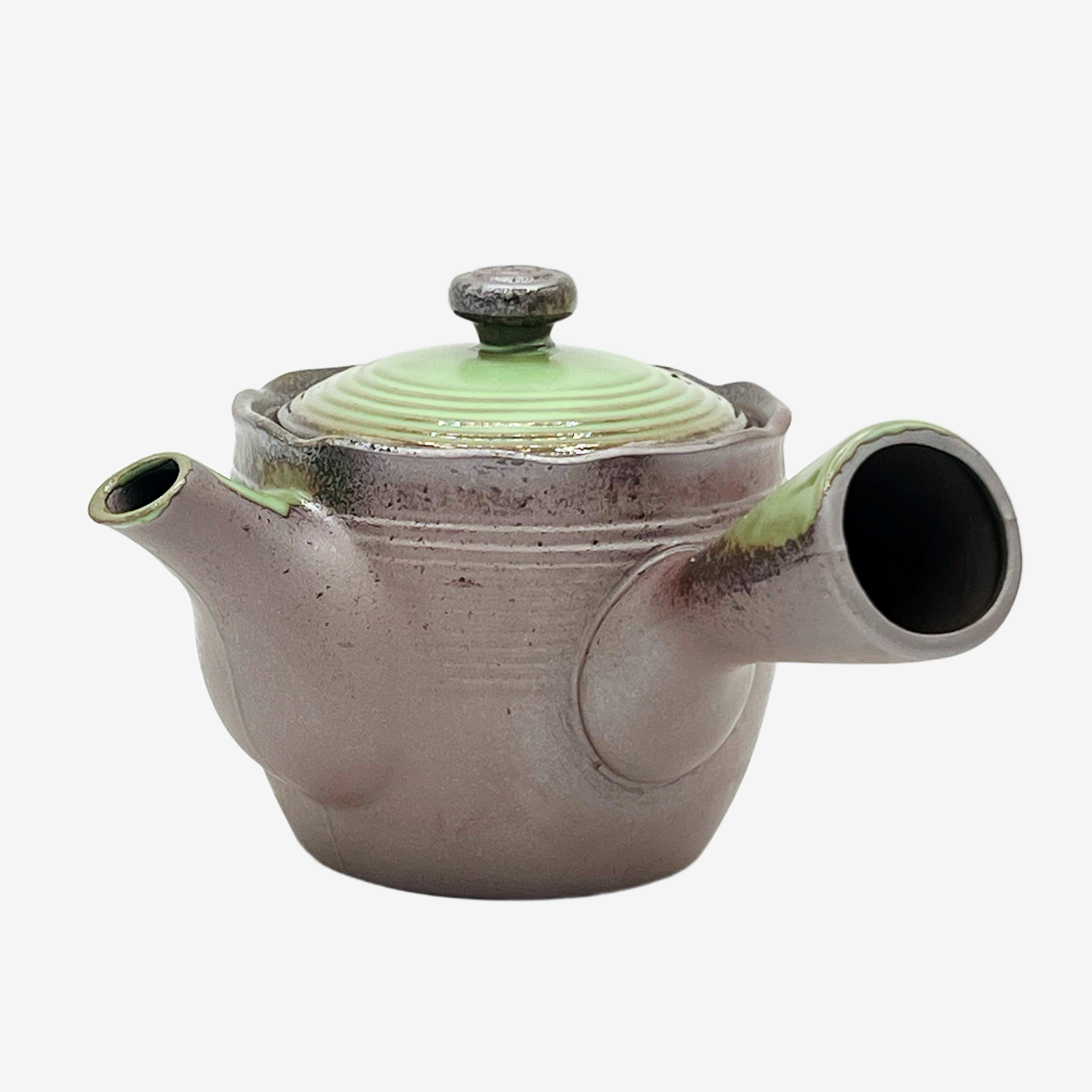Tochi Green Bankyo-yaki Kyusu - Japanese Teapot