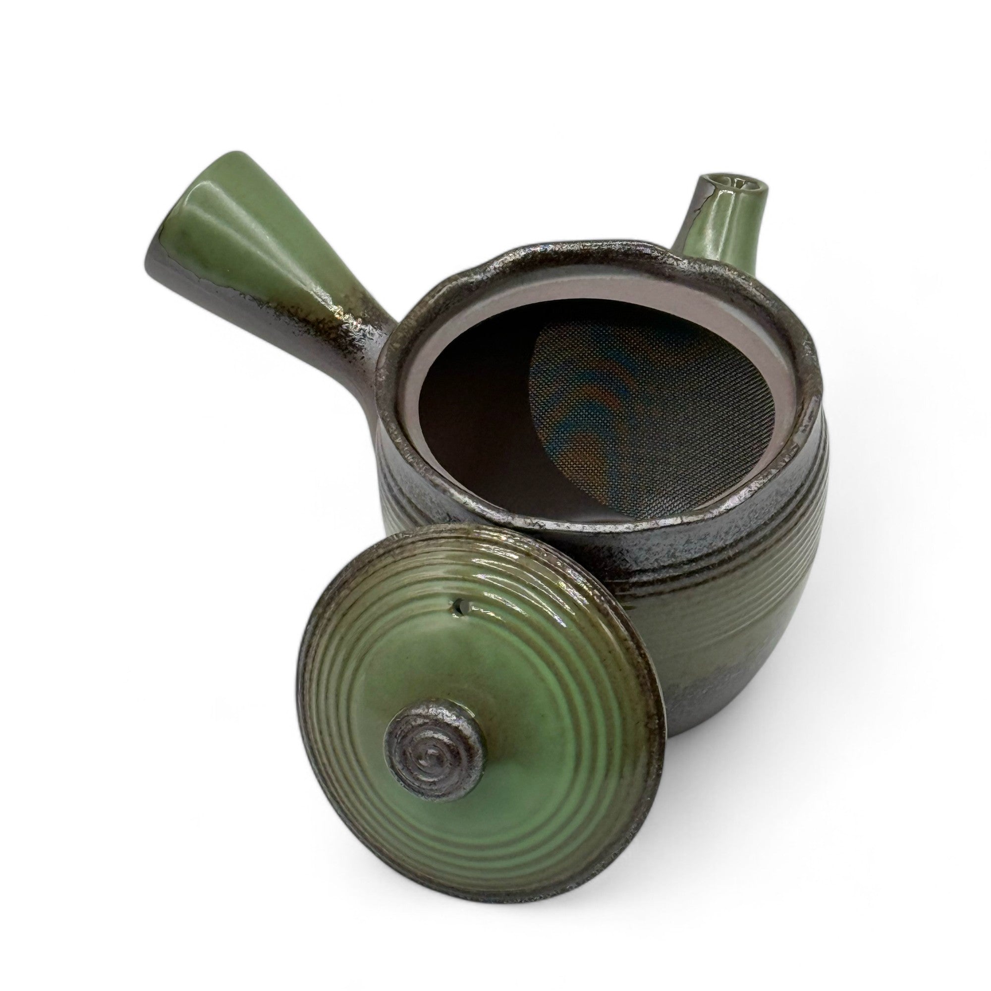 Tochi Green Banko-yaki Kyusu - Japanese Teapot