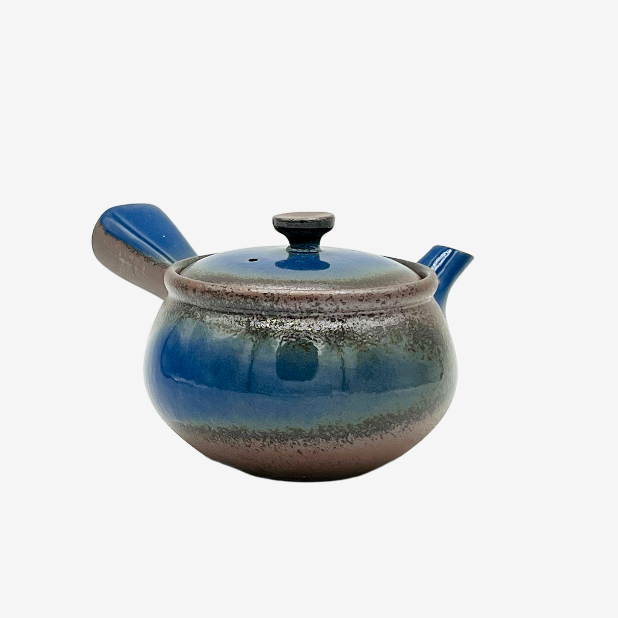 Kaiyo Blue Banko-yaki Kyusu - Japanese Teapot