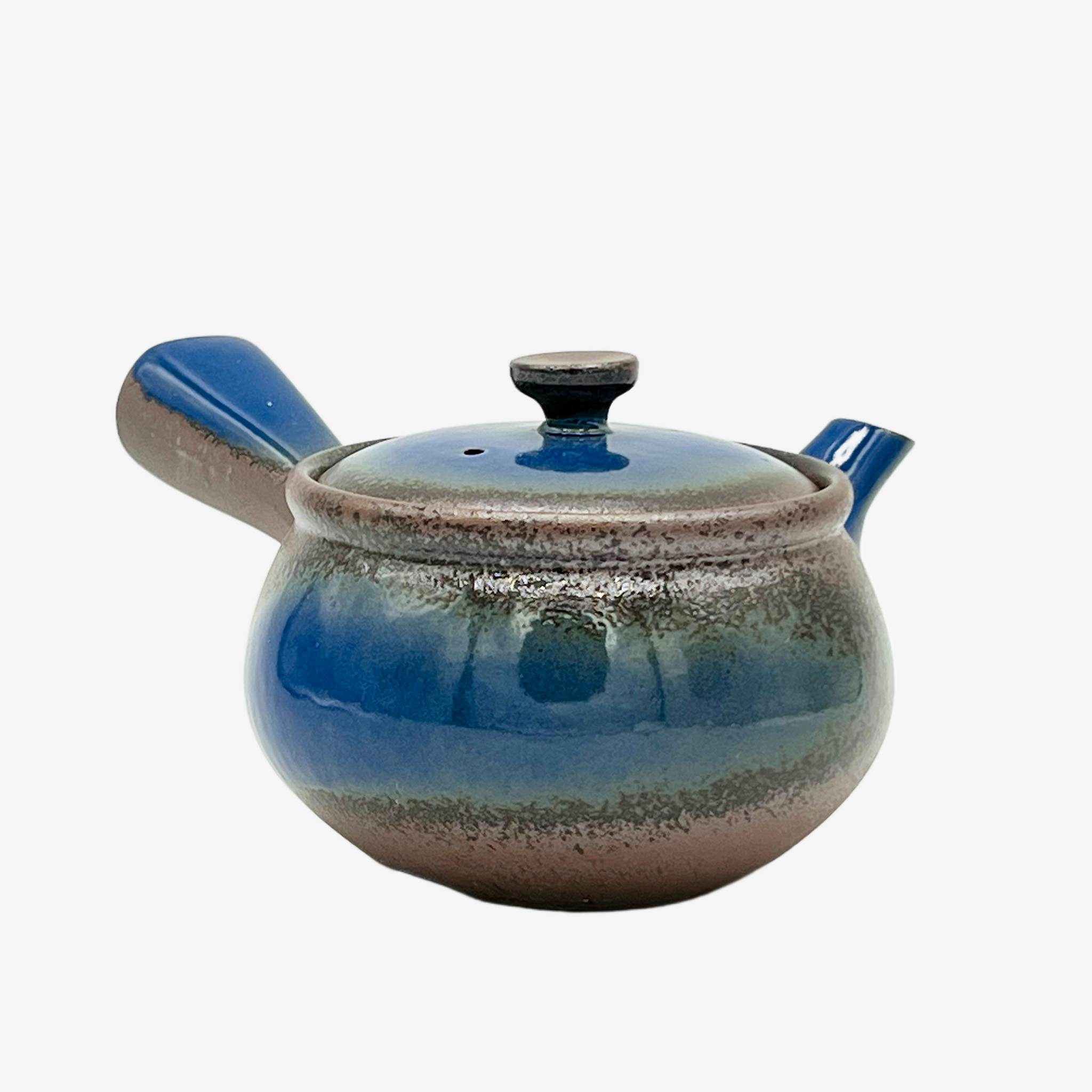 Kaiyo Blue Banko-yaki Kyusu - Japanese Teapot