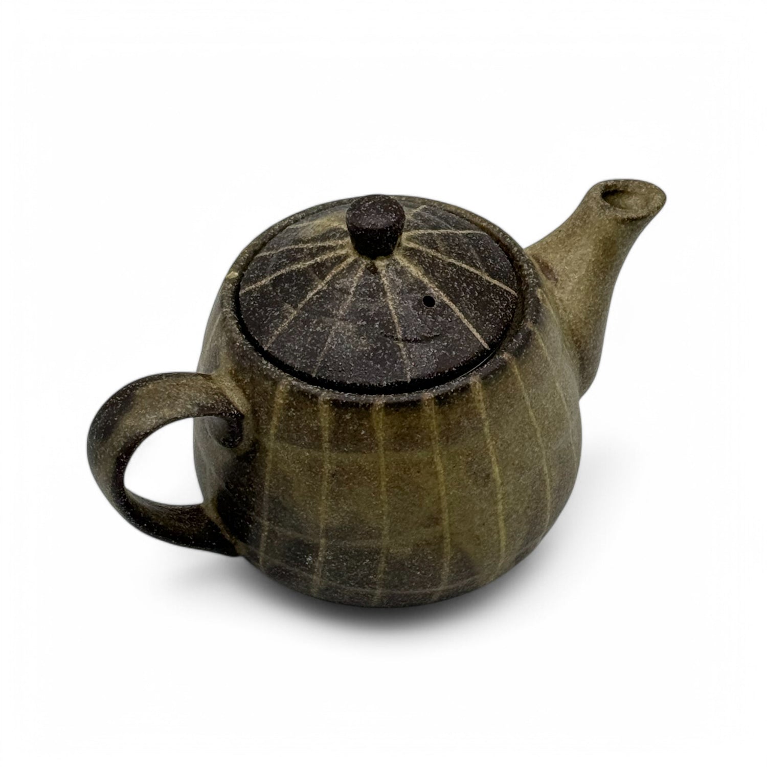 Iga Ash Brown Mino-yaki Kyusu - Japanese Teapot