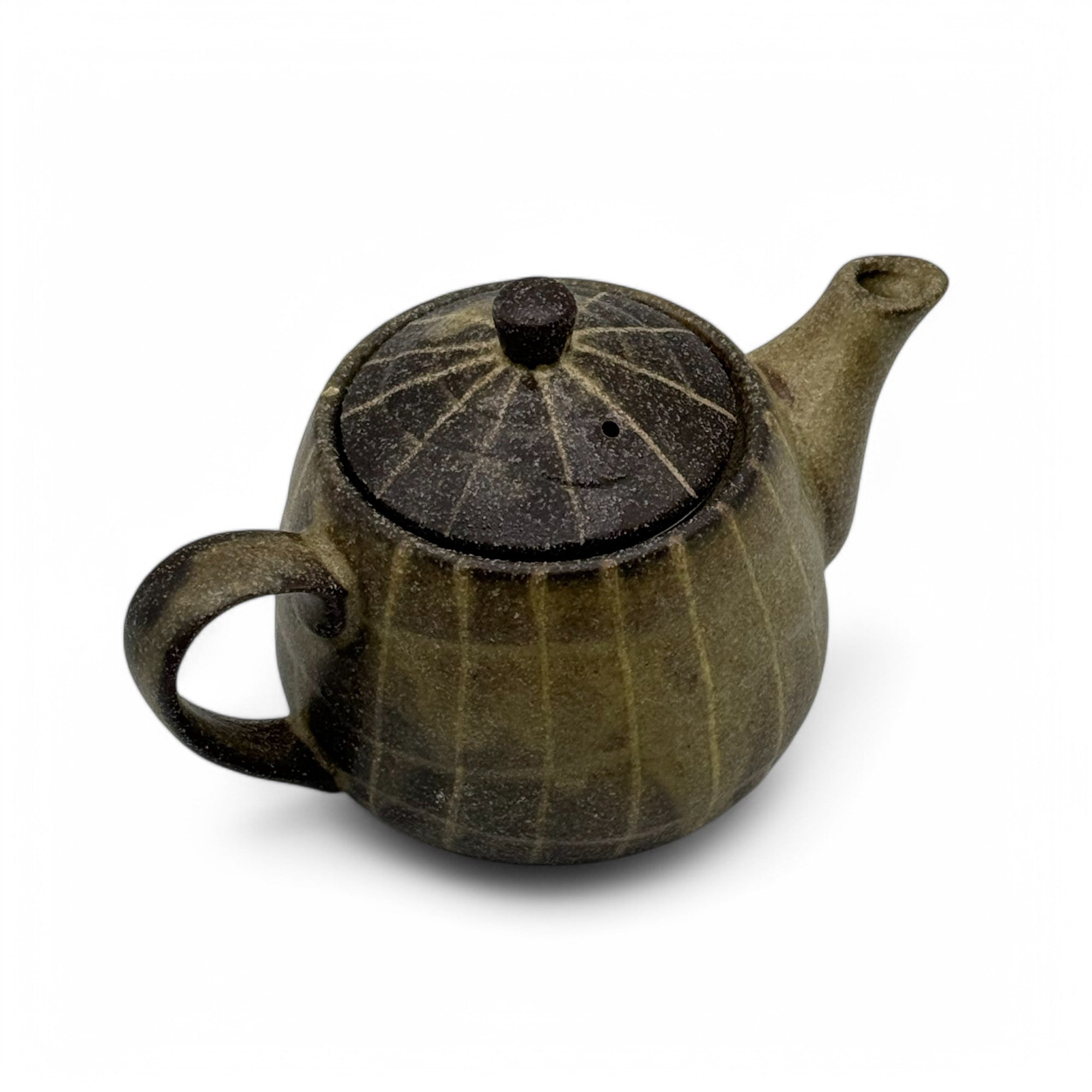 Iga Ash Brown Mino-yaki Kyusu - Japanese Teapot