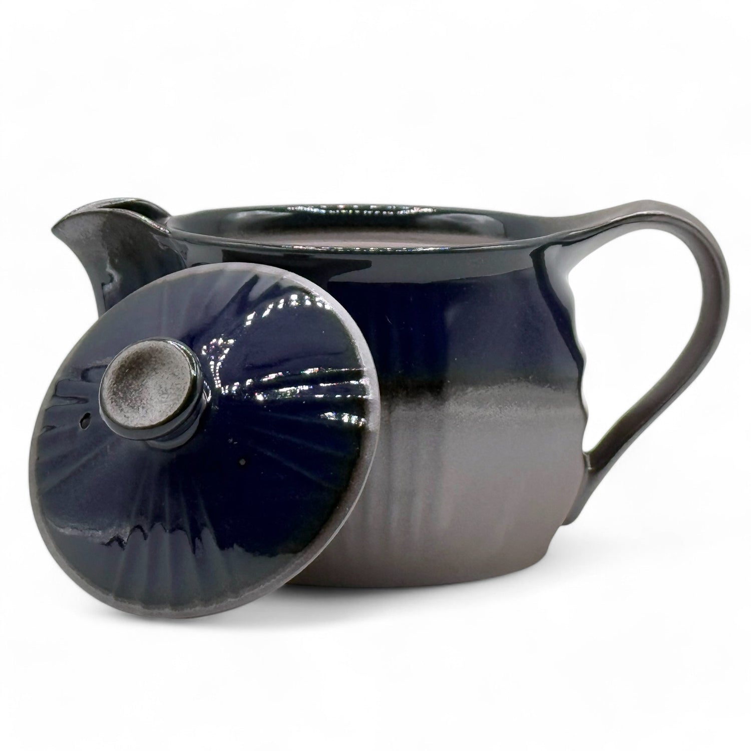Ruri Blue Banko-yaki Kyusu - Japanese Teapot