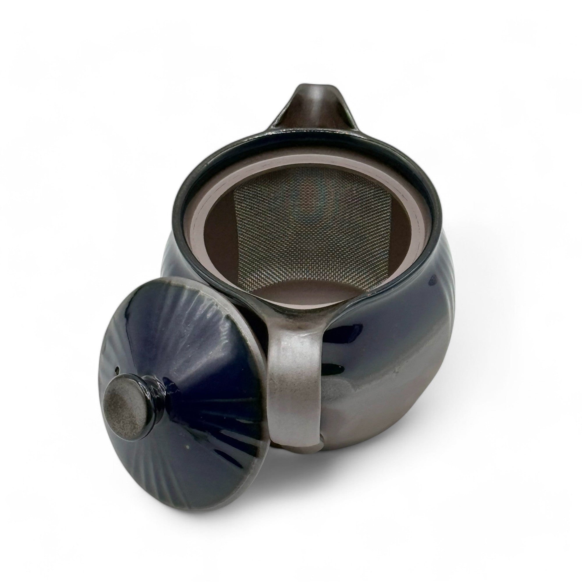 Ruri Blue Banko-yaki Kyusu - Japanese Teapot