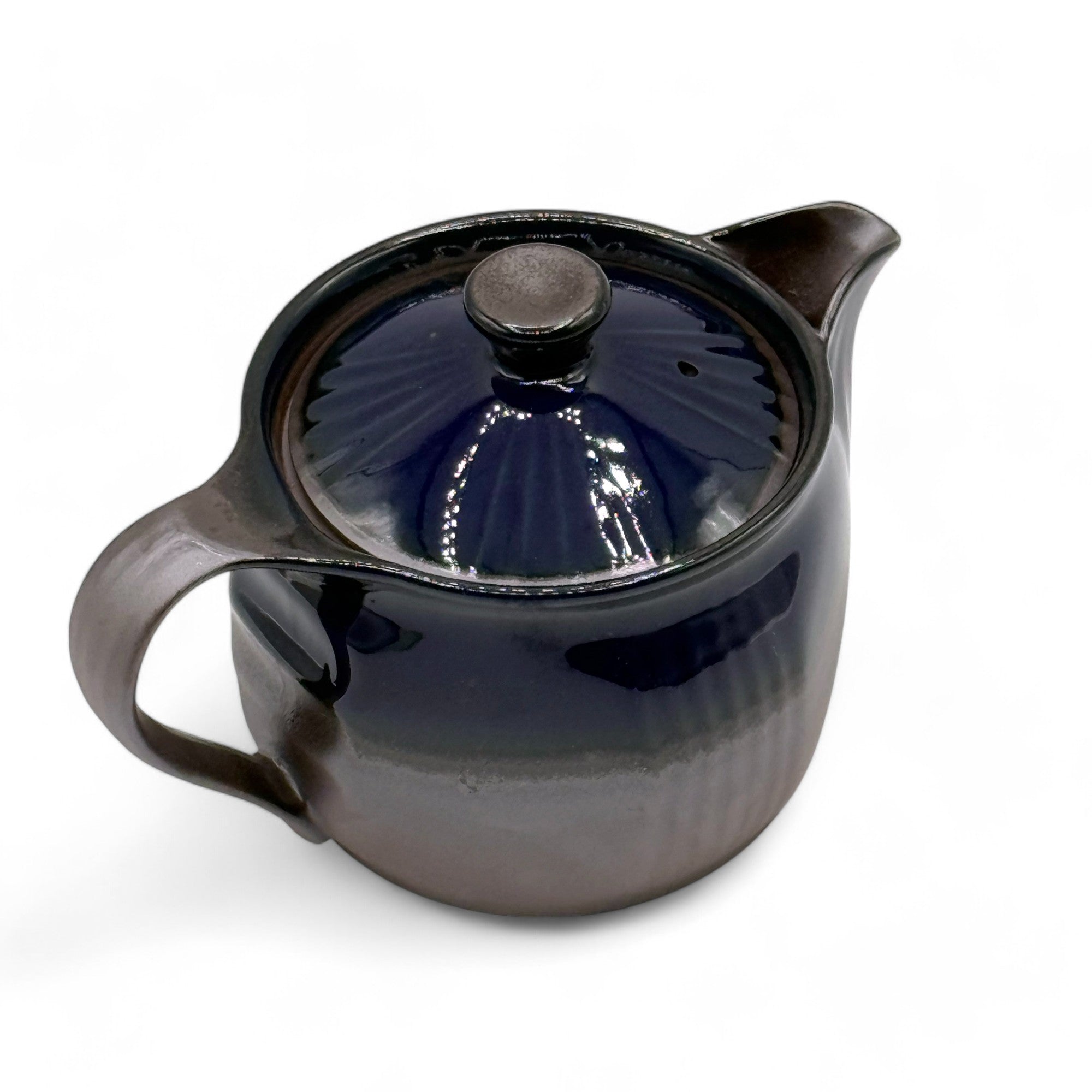 Ruri Blue Banko-yaki Kyusu - Japanese Teapot