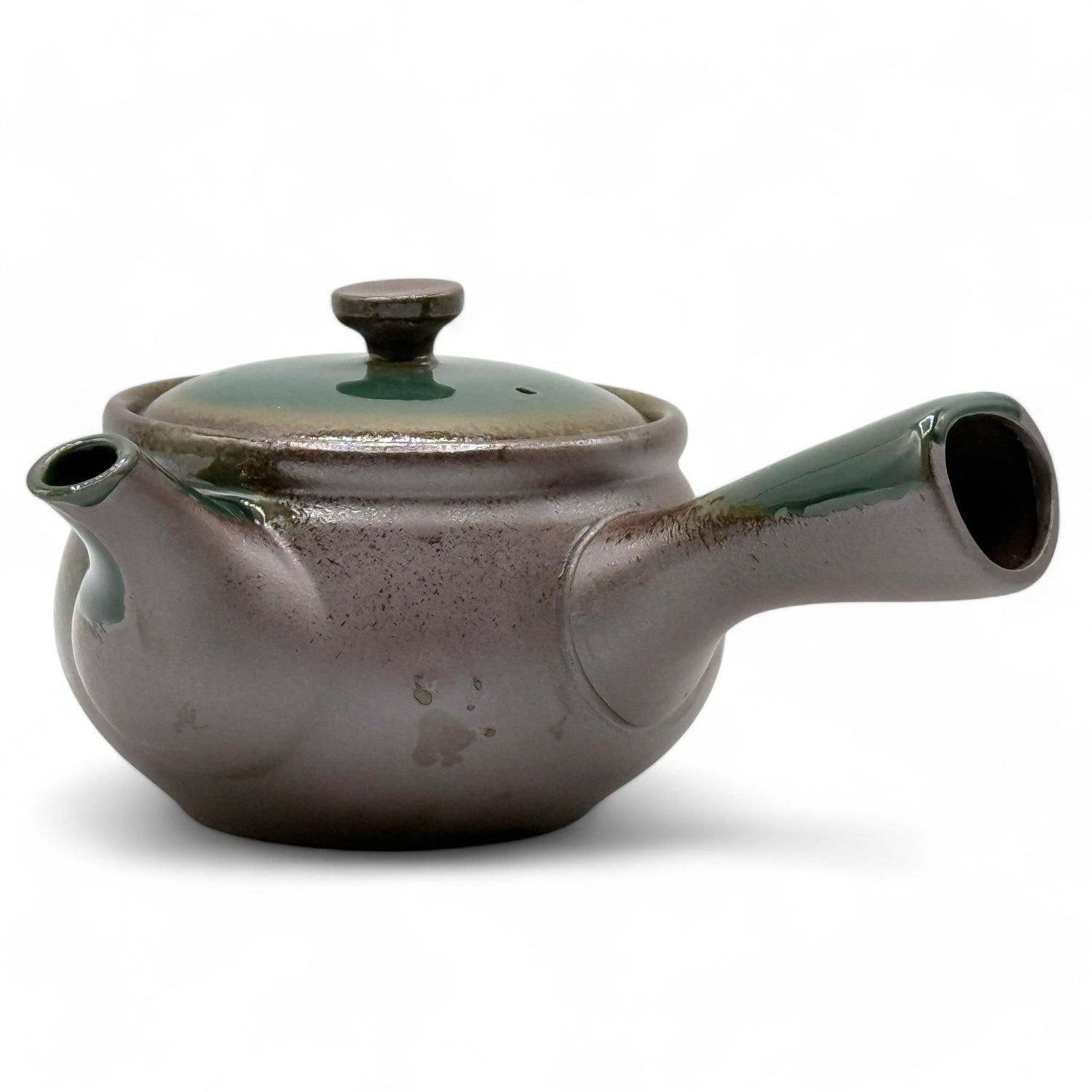 Maru Green Banko-yaki Kyusu - Japanese Teapot