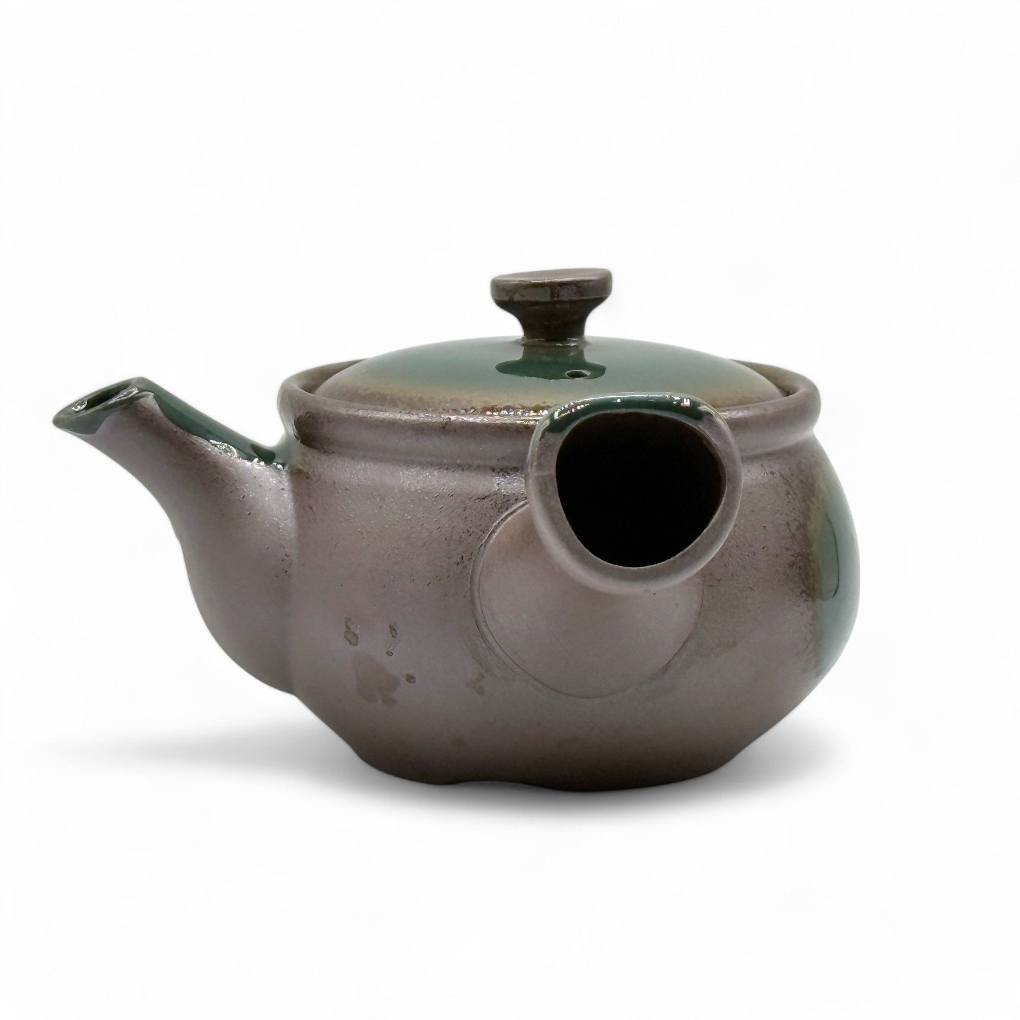 Maru Green Banko-yaki Kyusu - Japanese Teapot