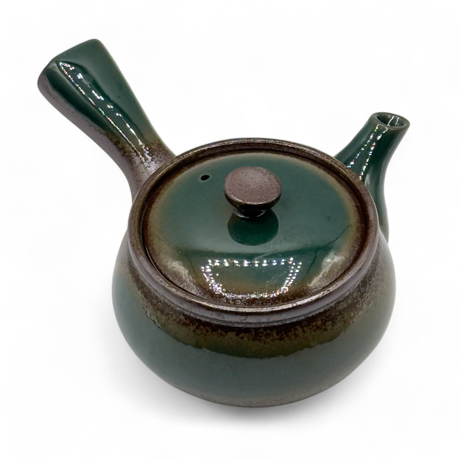 Maru Green Banko-yaki Kyusu - Japanese Teapot