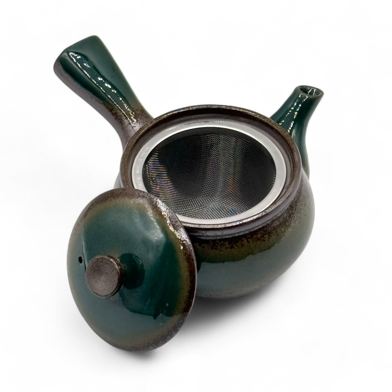 Maru Green Banko-yaki Kyusu - Japanese Teapot