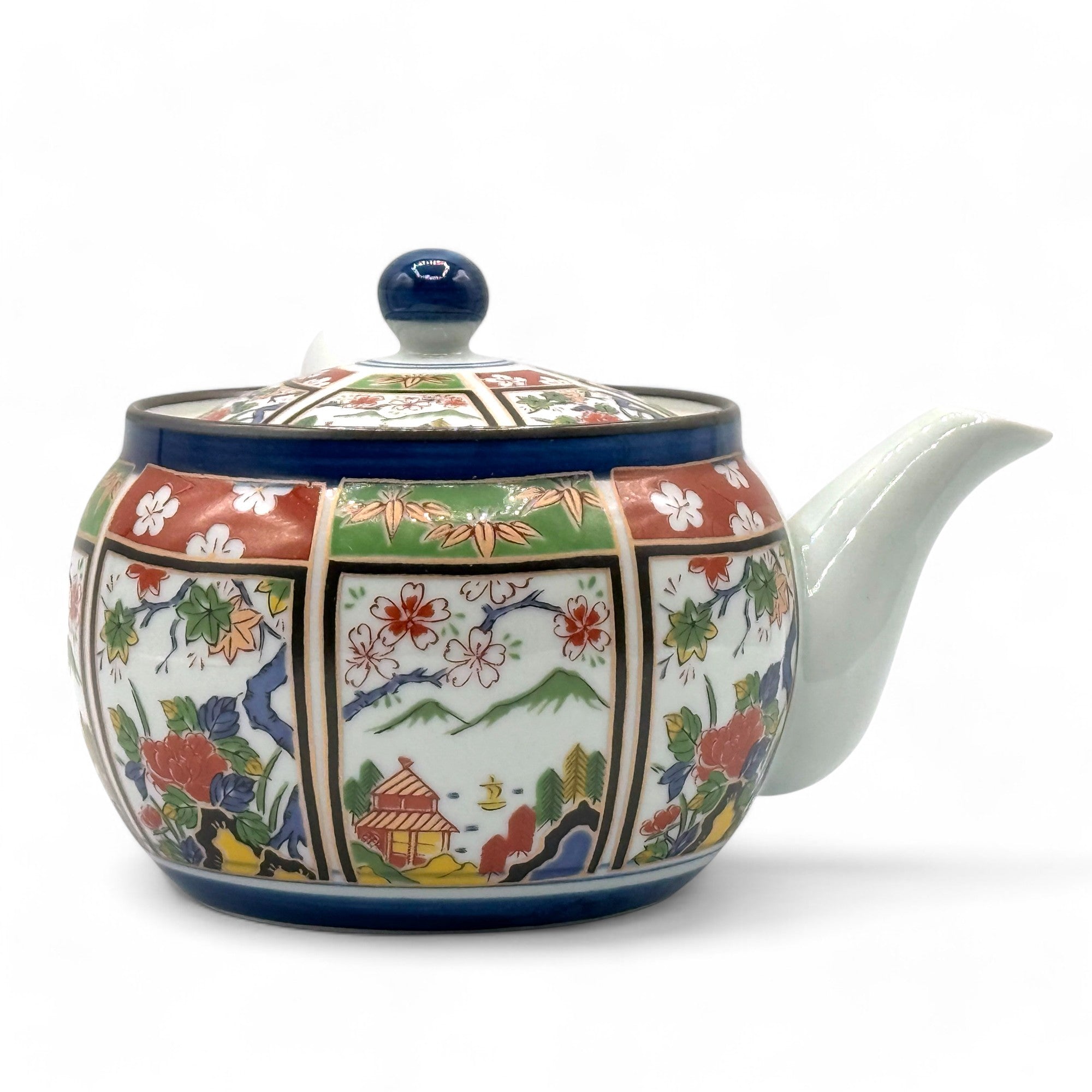 Nishiki Megumi White Arita-yaki Kyusu - Japanese Teapot
