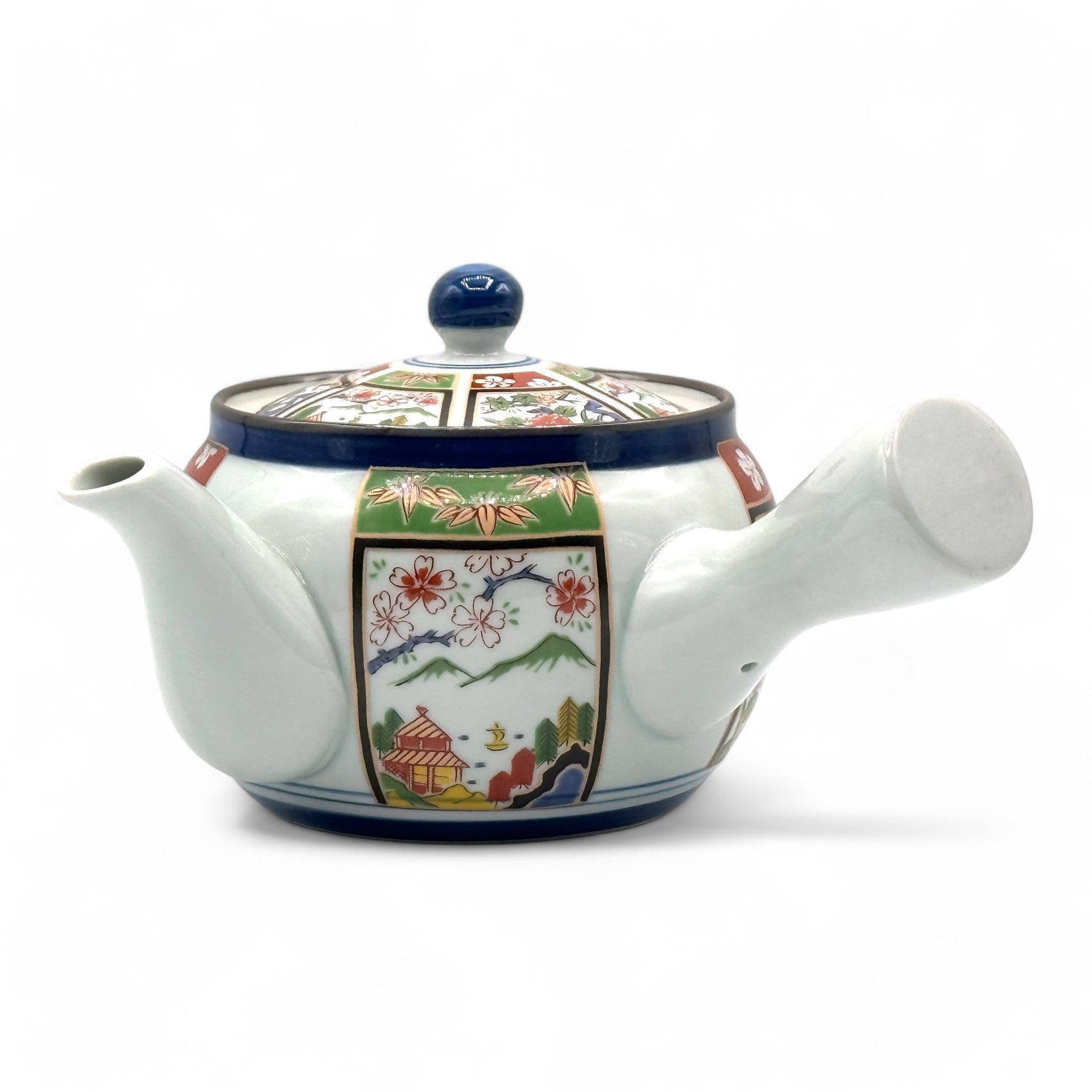 Nishiki Megumi White Arita-yaki Kyusu - Japanese Teapot