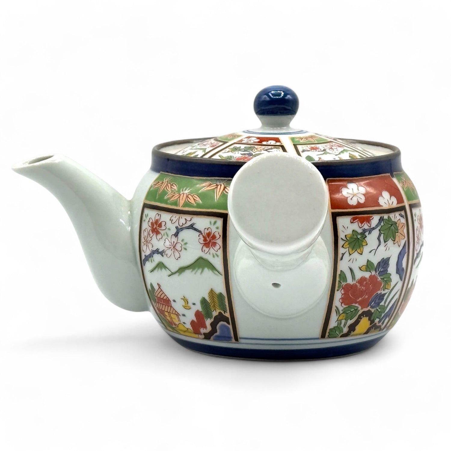 Nishiki Megumi White Arita-yaki Kyusu - Japanese Teapot