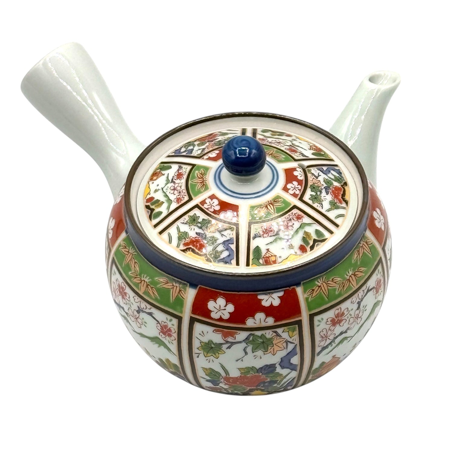 Nishiki Megumi White Arita-yaki Kyusu - Japanese Teapot