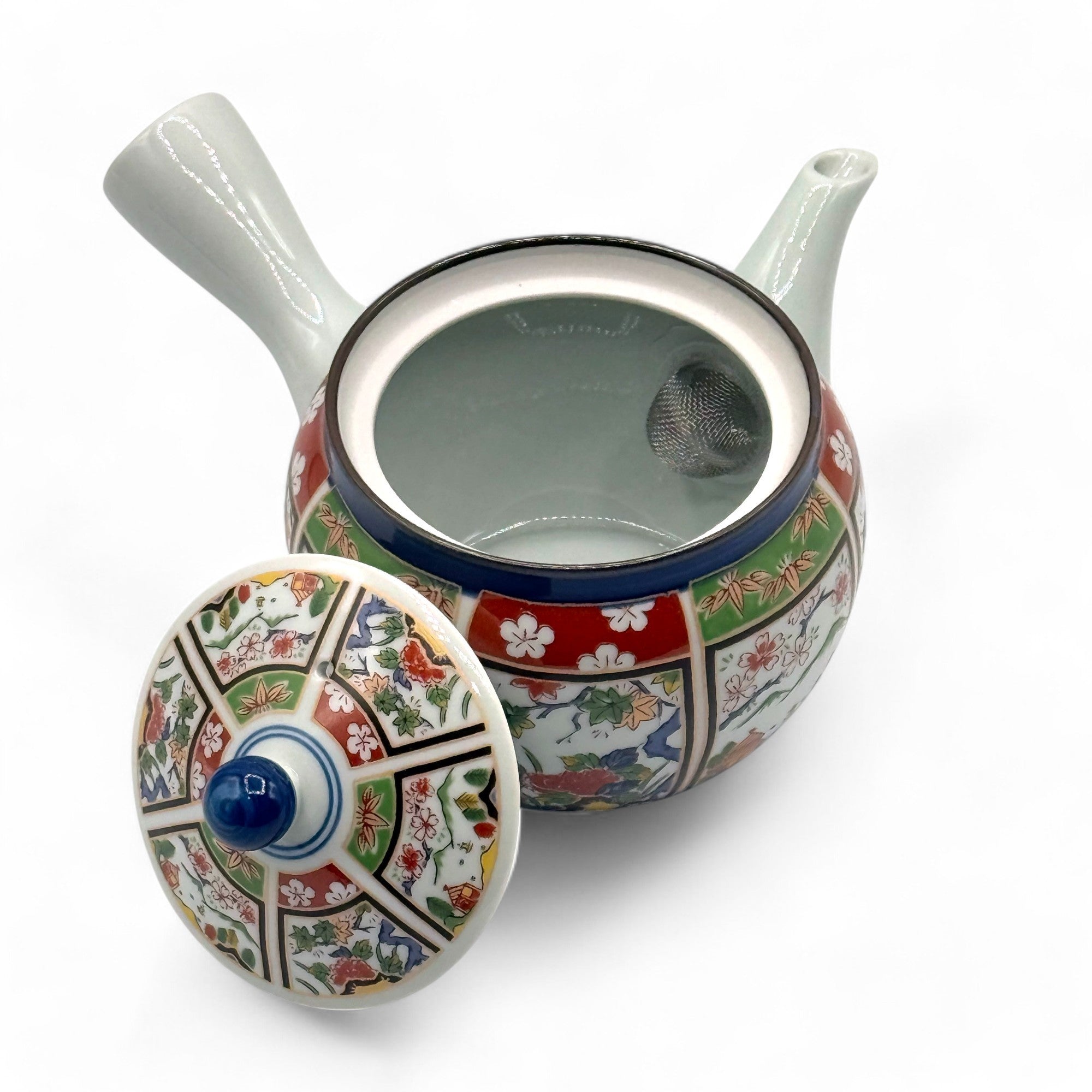 Nishiki Megumi White Arita-yaki Kyusu - Japanese Teapot