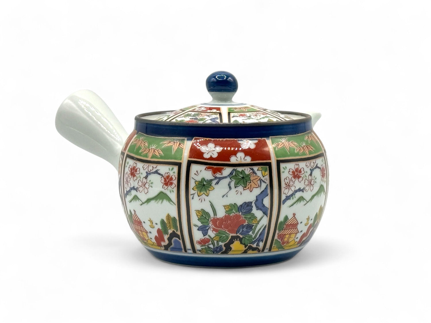 Nishiki Megumi White Arita-yaki Kyusu - Japanese Teapot