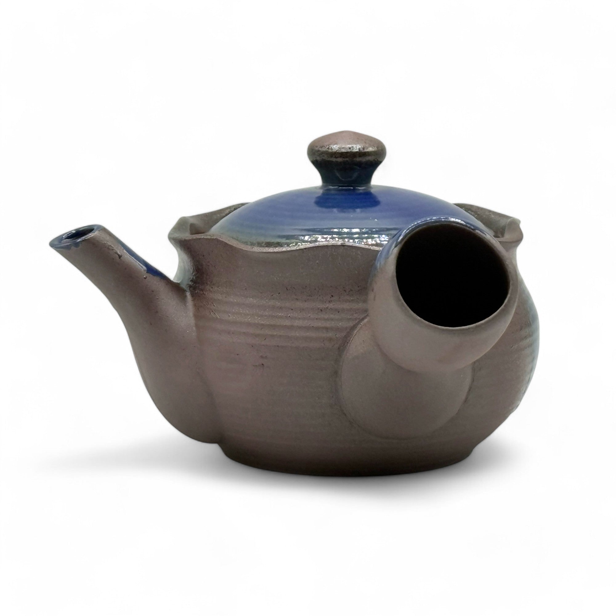 Hana Mizuki Blue Banko-yaki Kyusu - Japanese Teapot
