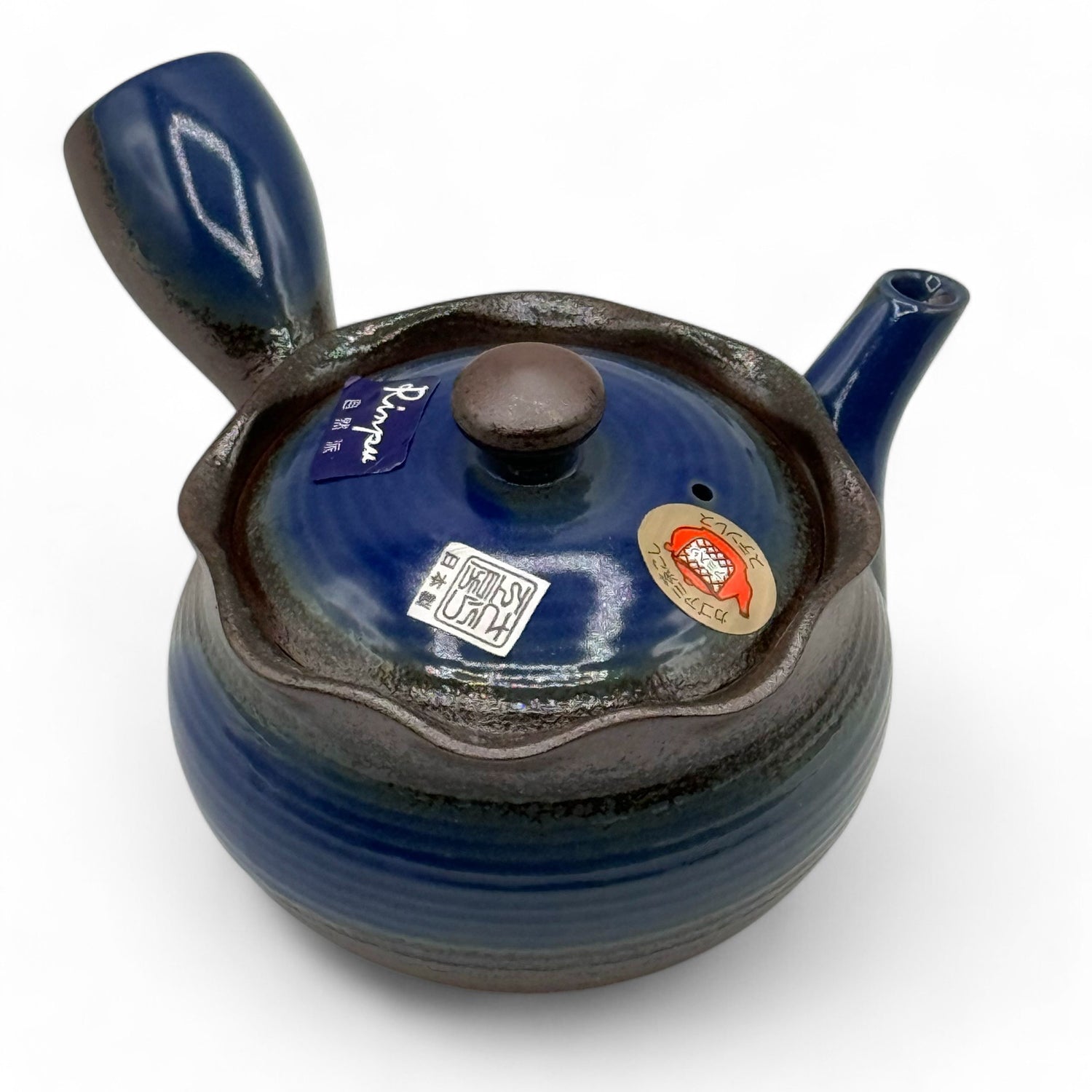 Hana Mizuki Blue Banko-yaki Kyusu - Japanese Teapot