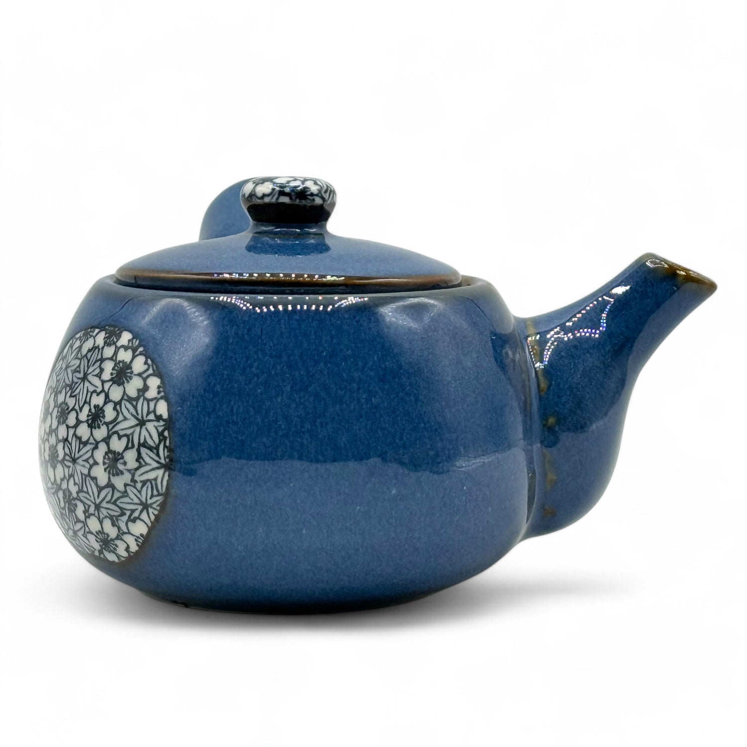 Namako Sakura Blue Tokoname-yaki Kyusu - Japanese Teapot