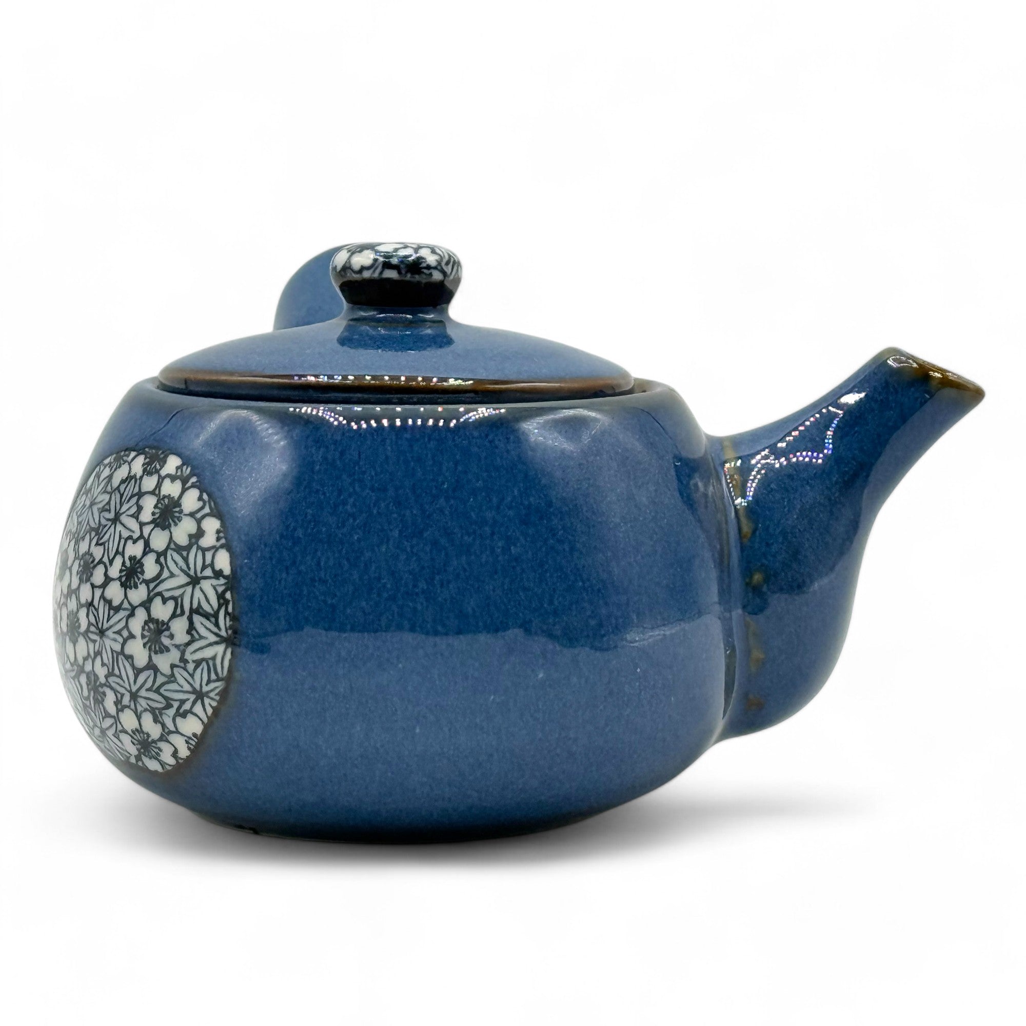 Namako Sakura Blue Tokoname-yaki Kyusu - Japanese Teapot
