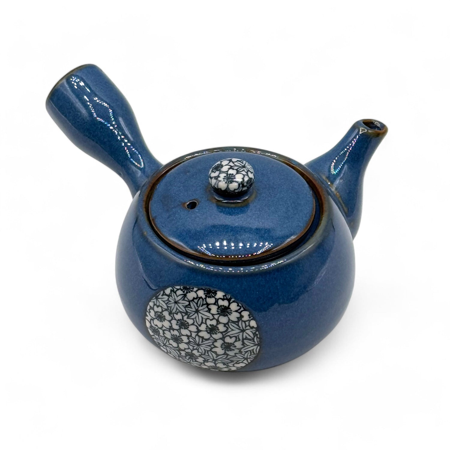Namako Sakura Blue Tokoname-yaki Kyusu - Japanese Teapot