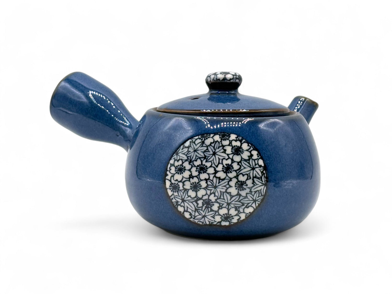 Namako Sakura Blue Tokoname-yaki Kyusu - Japanese Teapot