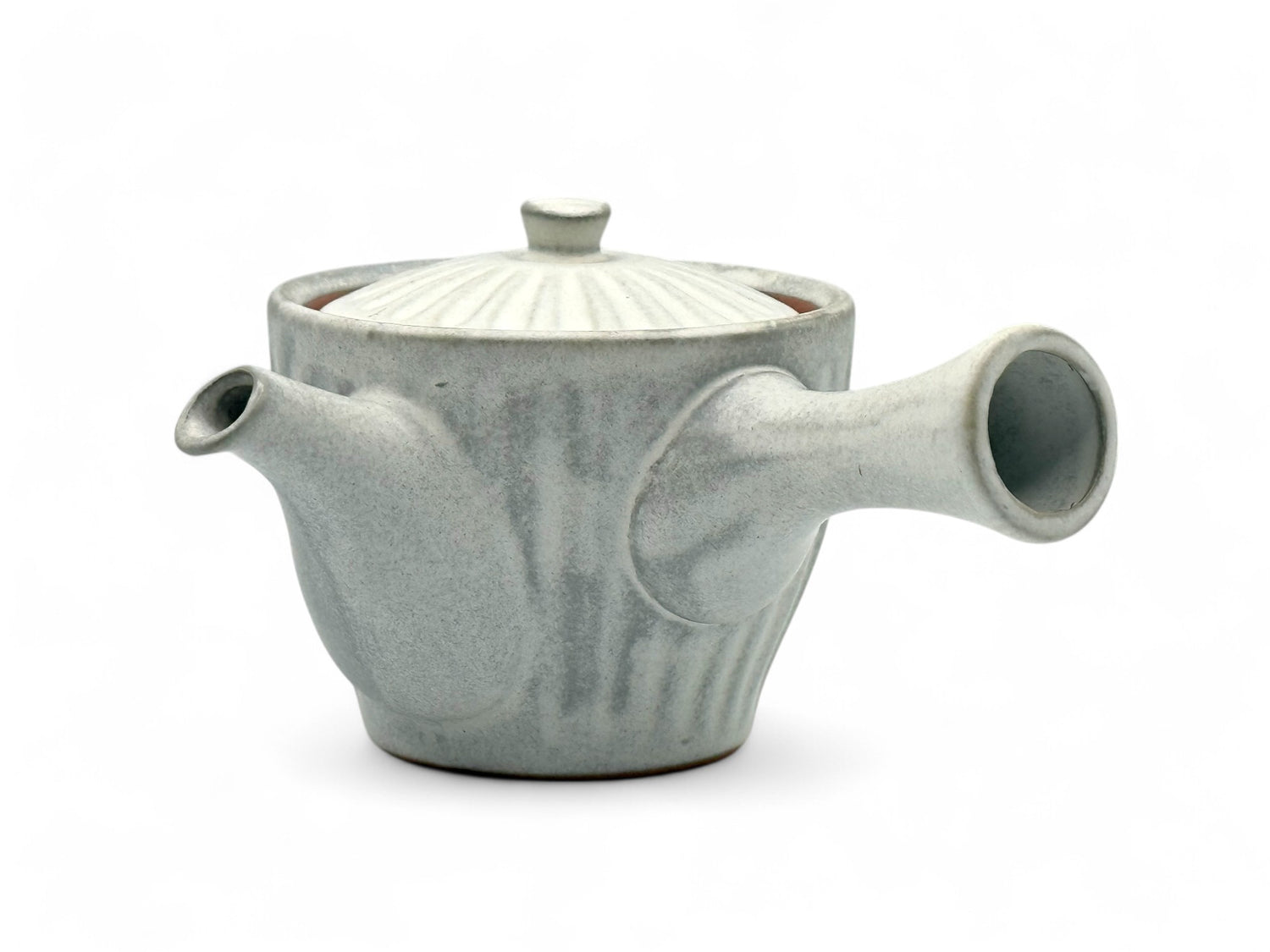 Kiku Kohiki Rustic White Tokoname-yaki Kyusu - Japanese Teapot