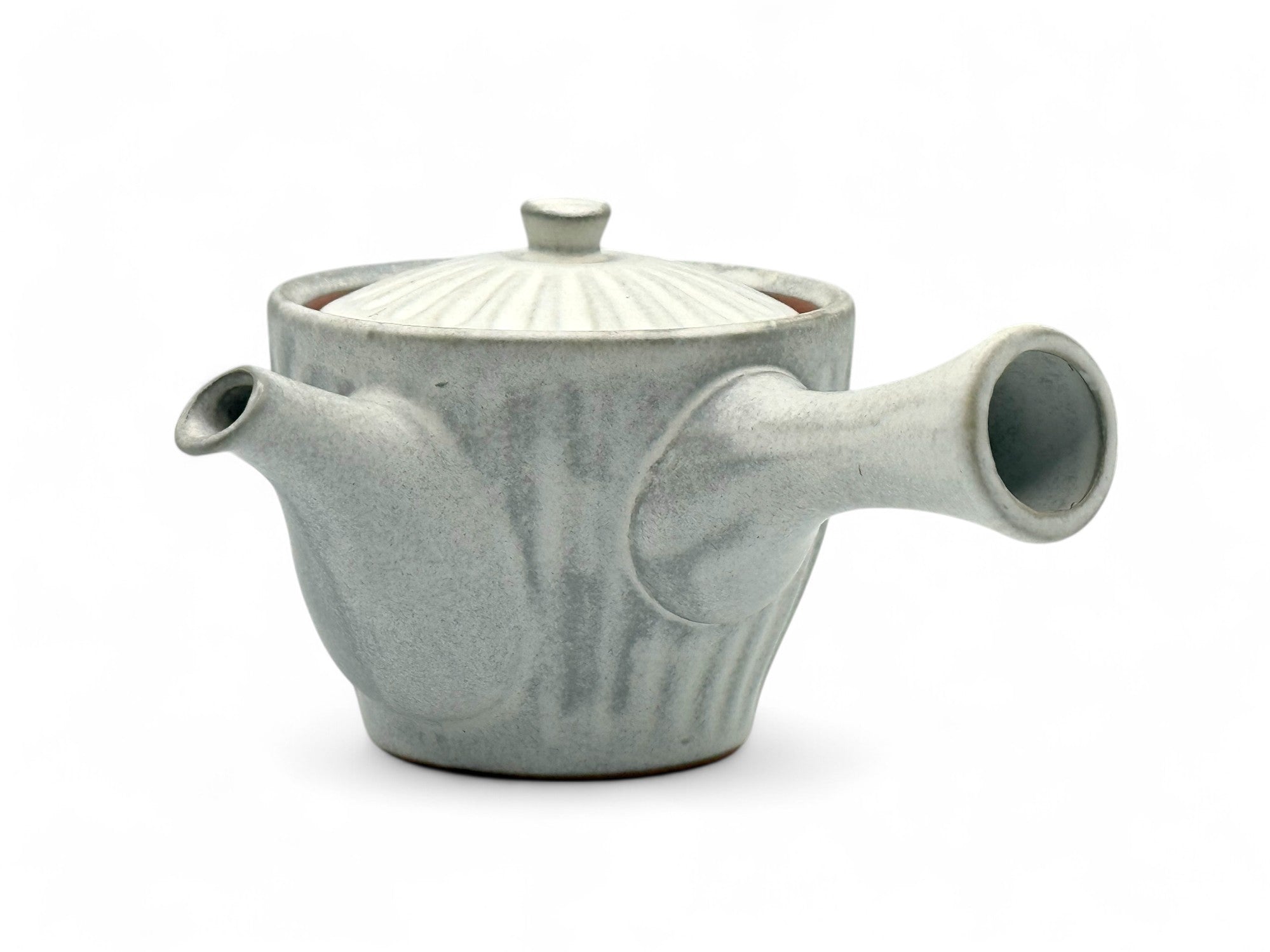 Kiku Kohiki Rustic White Tokoname-yaki Kyusu - Japanese Teapot